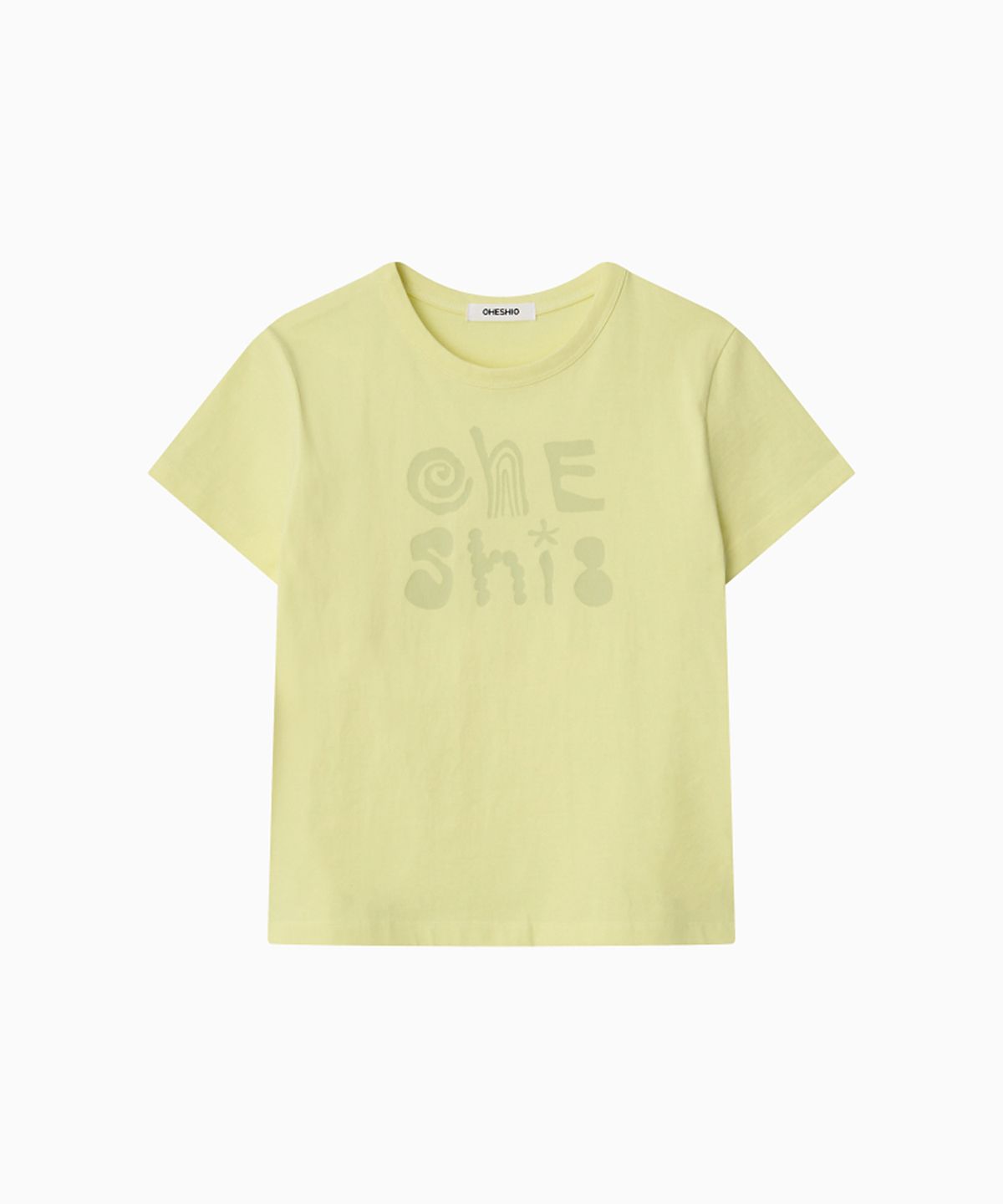 오헤시오(OHESHIO) ART LOGO T-SHIRT, LEMON