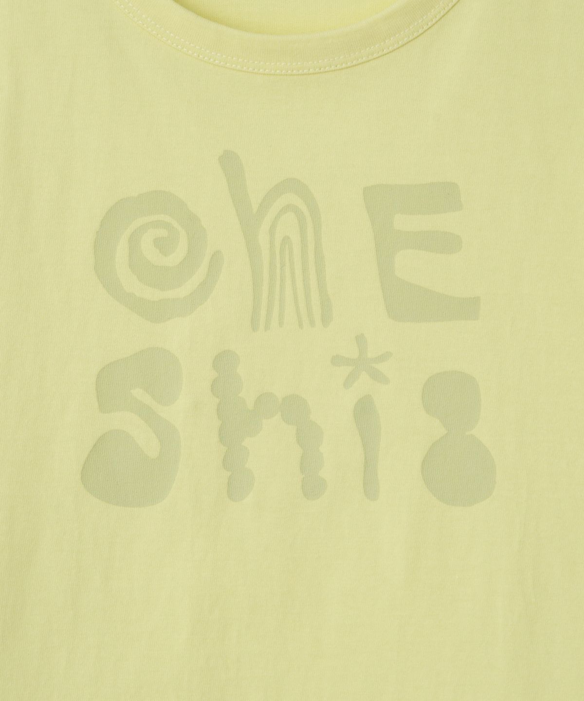 오헤시오(OHESHIO) ART LOGO T-SHIRT, LEMON