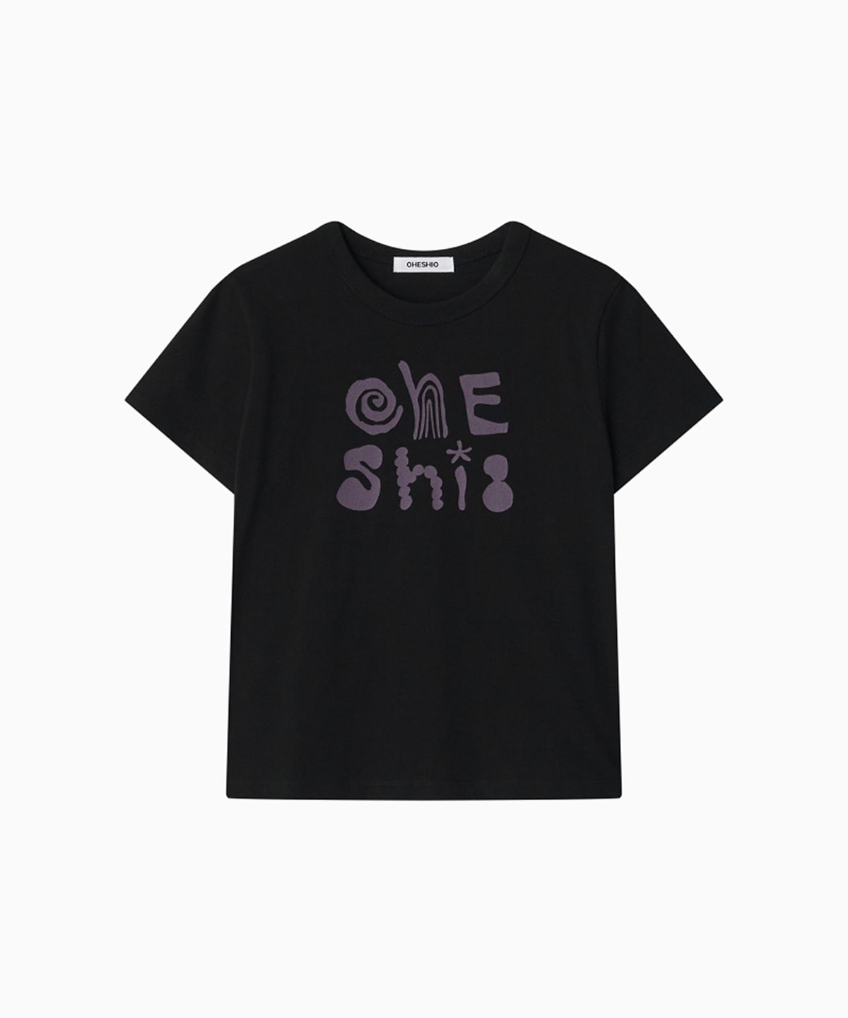 오헤시오(OHESHIO) ART LOGO T-SHIRT, BLACK