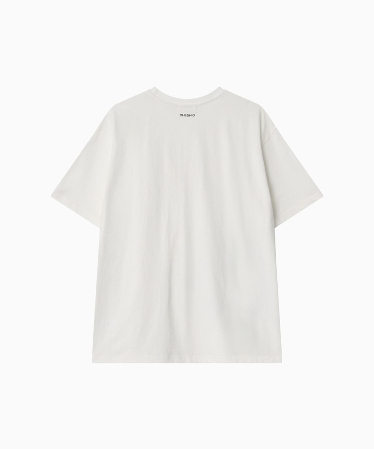 오헤시오(OHESHIO) MINI APPLE LOGO OVERFIT T-SHIRT, WHITE