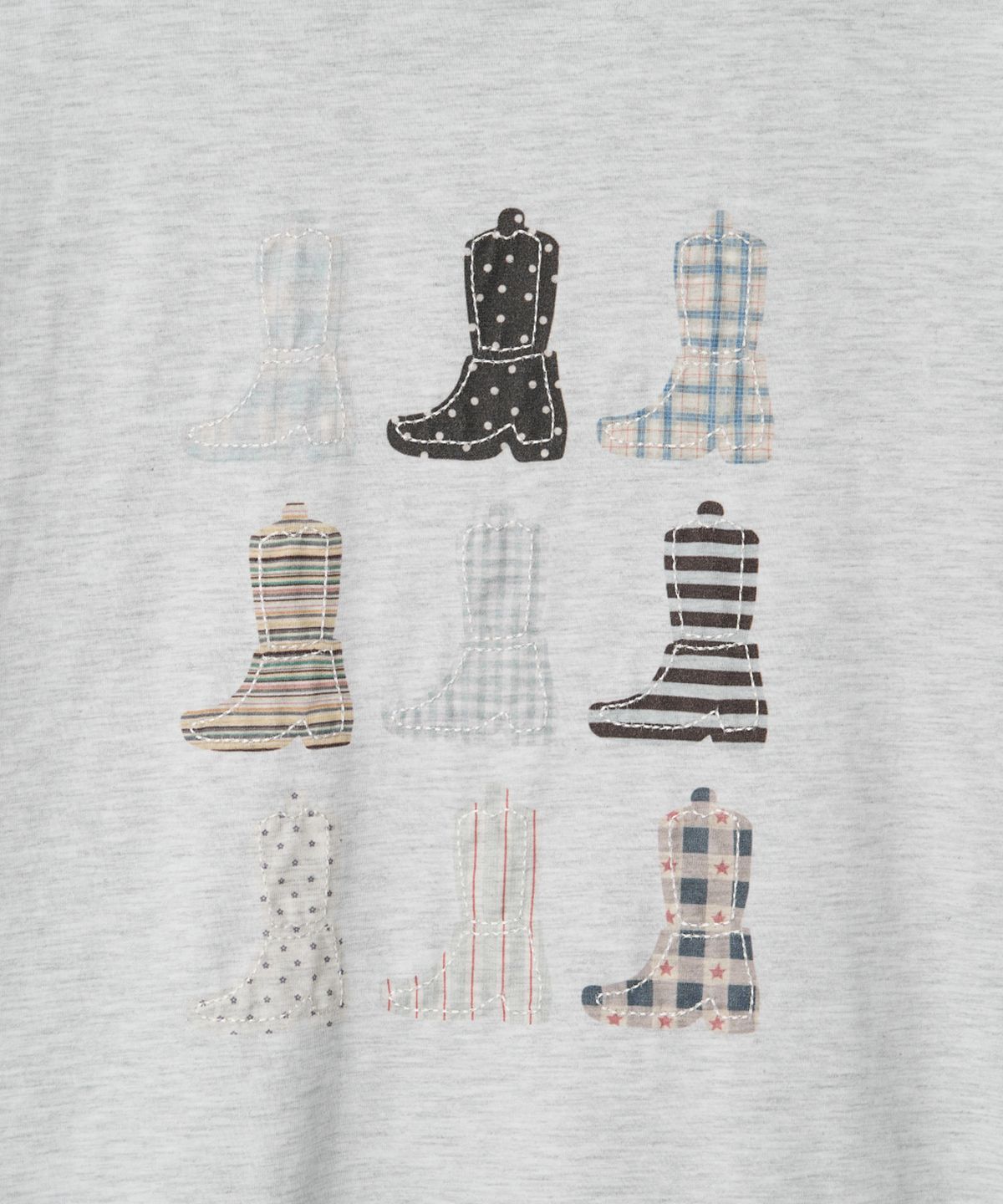 오헤시오(OHESHIO) PONY BOOTS OVERFIT T-SHIRT, MELANGE