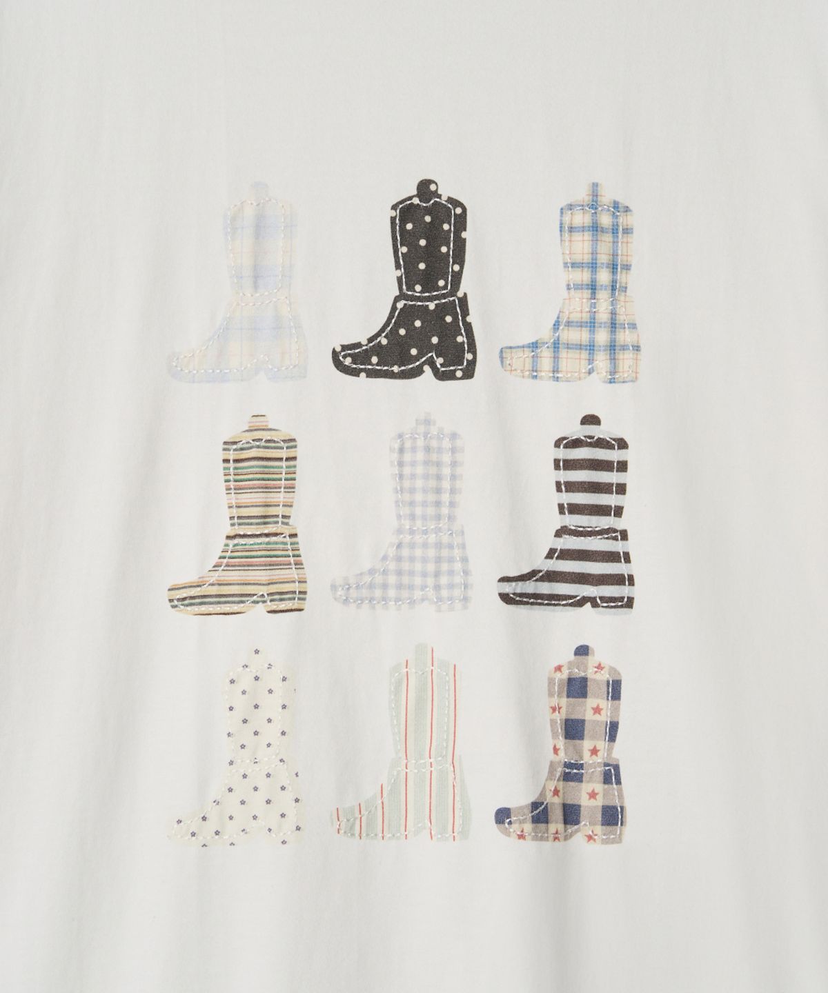 오헤시오(OHESHIO) PONY BOOTS OVERFIT T-SHIRT, WHITE