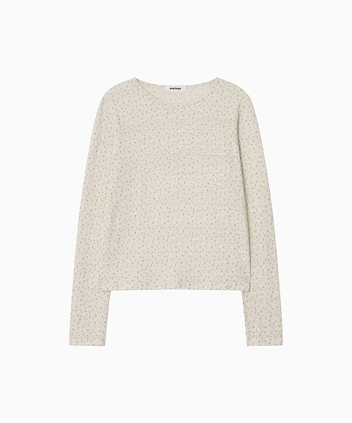 오헤시오(OHESHIO) KEY PATTERNED LONG SLEEVE, IVORY