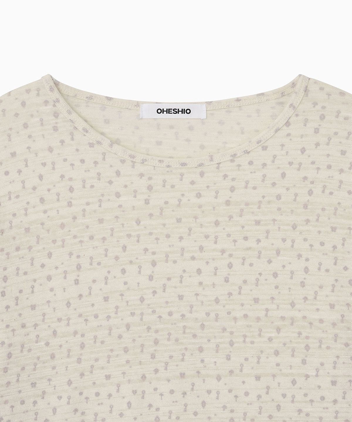오헤시오(OHESHIO) KEY PATTERNED LONG SLEEVE, IVORY
