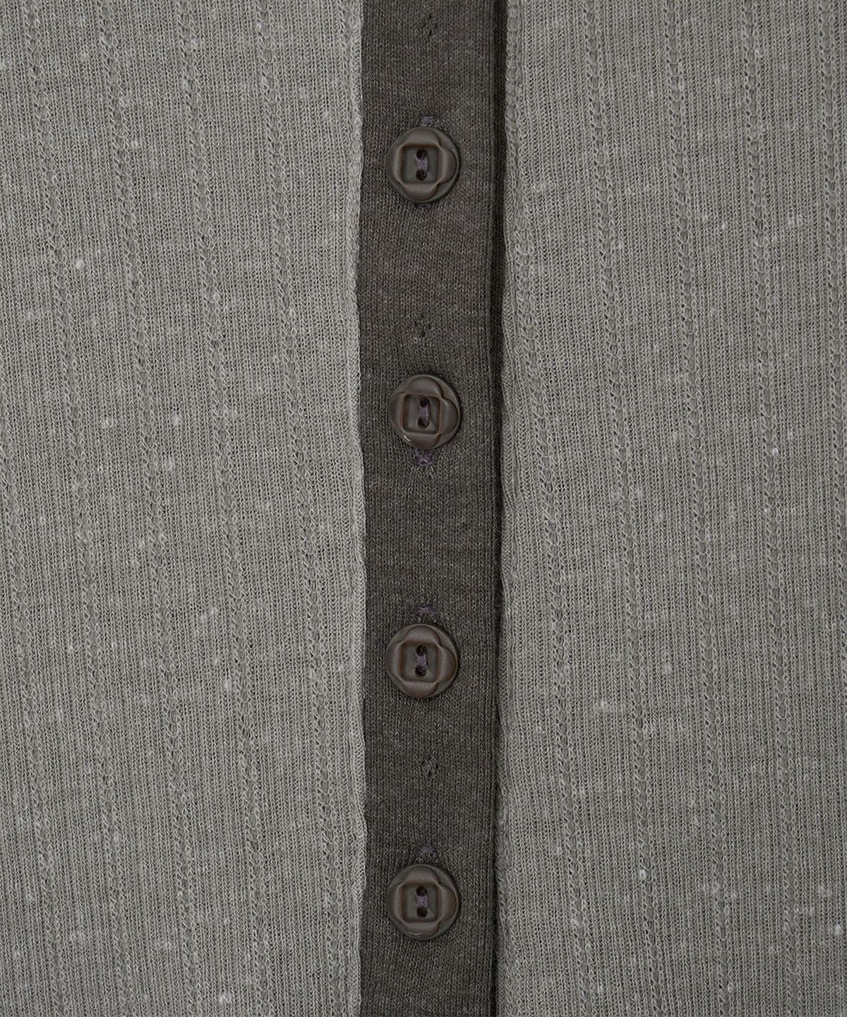 오헤시오(OHESHIO) BUTTON HOODED LONG SLEEVE, KHAKI
