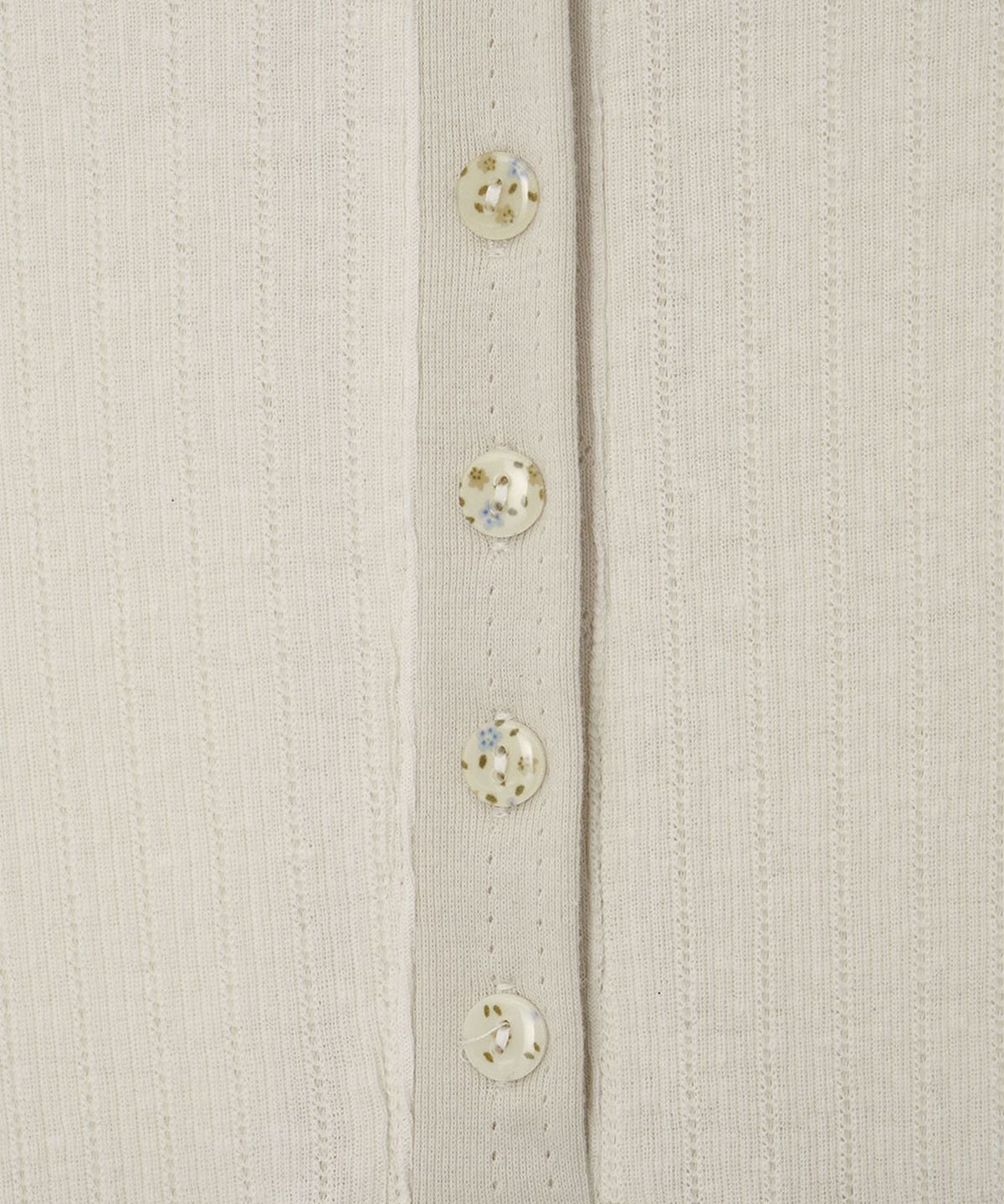 오헤시오(OHESHIO) BUTTON HOODED LONG SLEEVE, IVORY