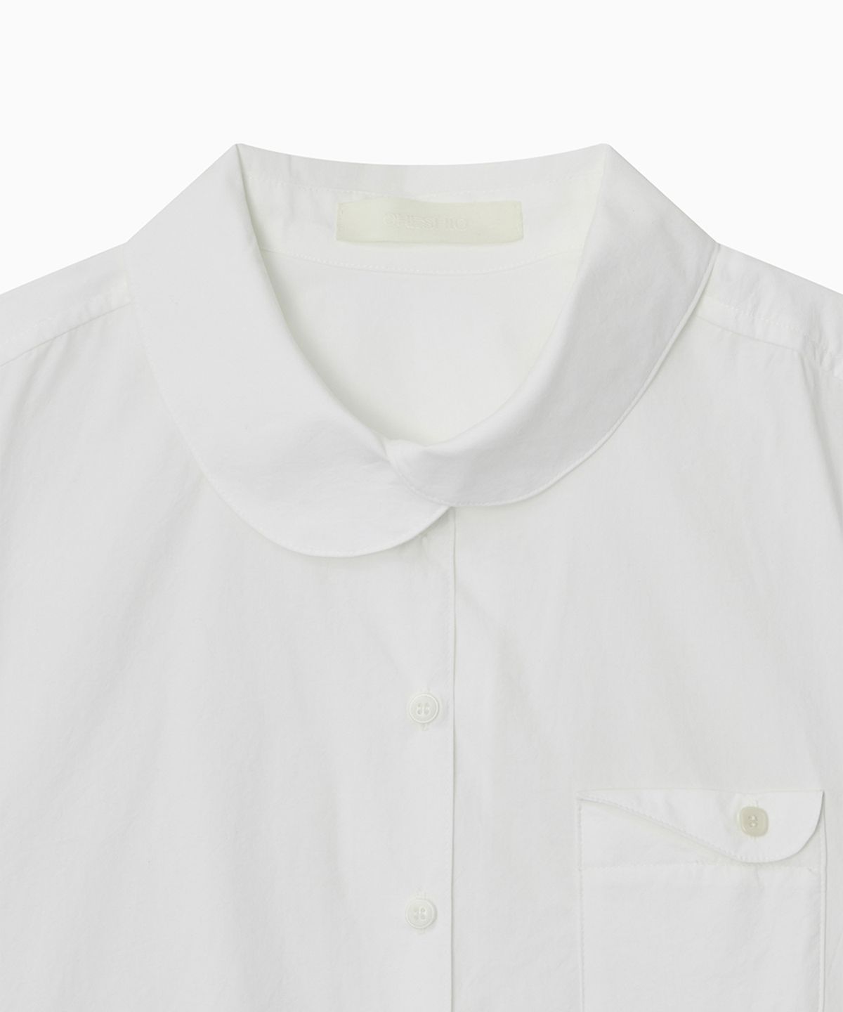오헤시오(OHESHIO) LAYERED COLLAR POCKET BLOUSE, WHITE