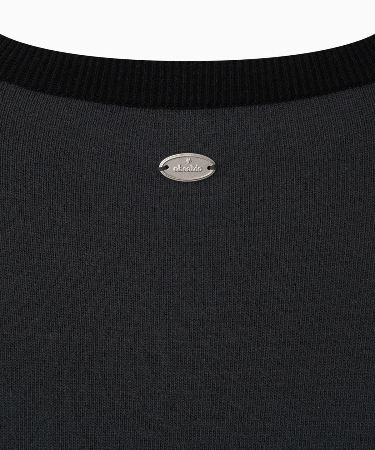 오헤시오(OHESHIO) STAR TWO TONE BUTTON CARDIGAN, BLACK