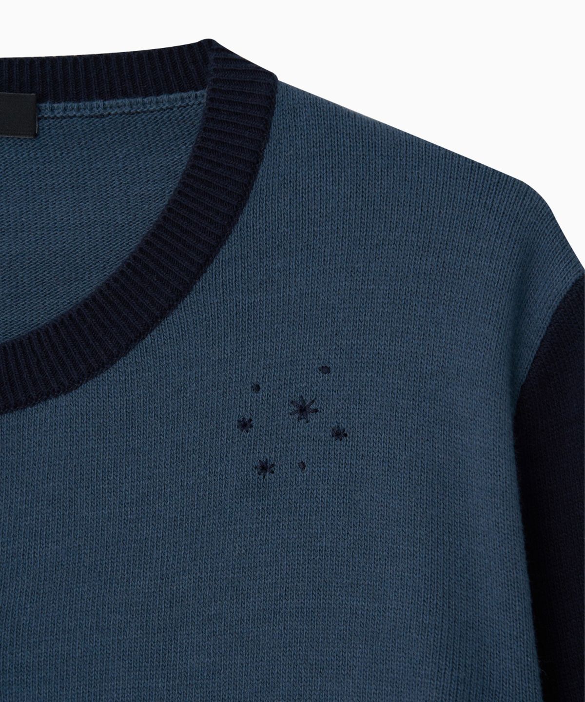 오헤시오(OHESHIO) STAR TWO TONE BUTTON CARDIGAN, BLUE