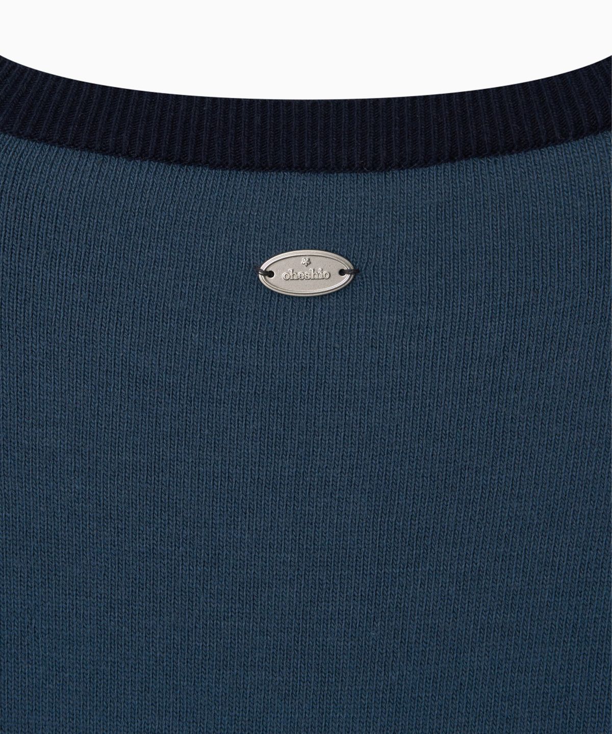 오헤시오(OHESHIO) STAR TWO TONE BUTTON CARDIGAN, BLUE