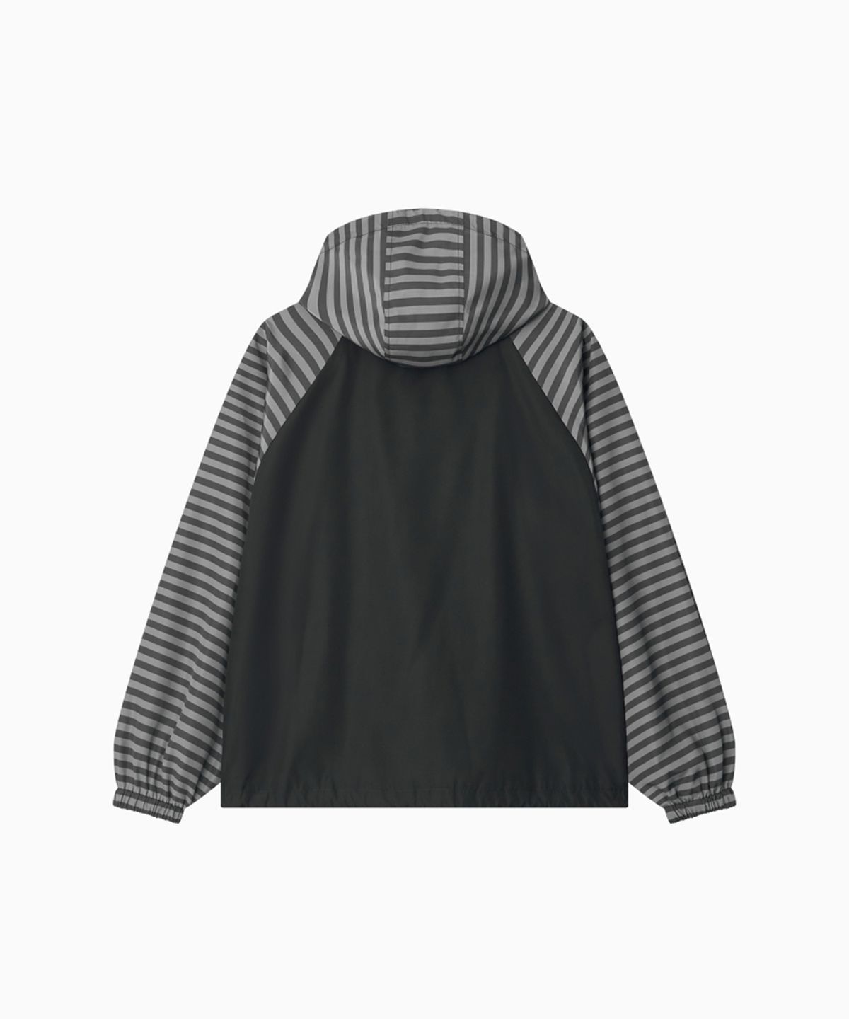오헤시오(OHESHIO) MIXED PATTERN WINDBREAKER, CHARCOAL STRIPE