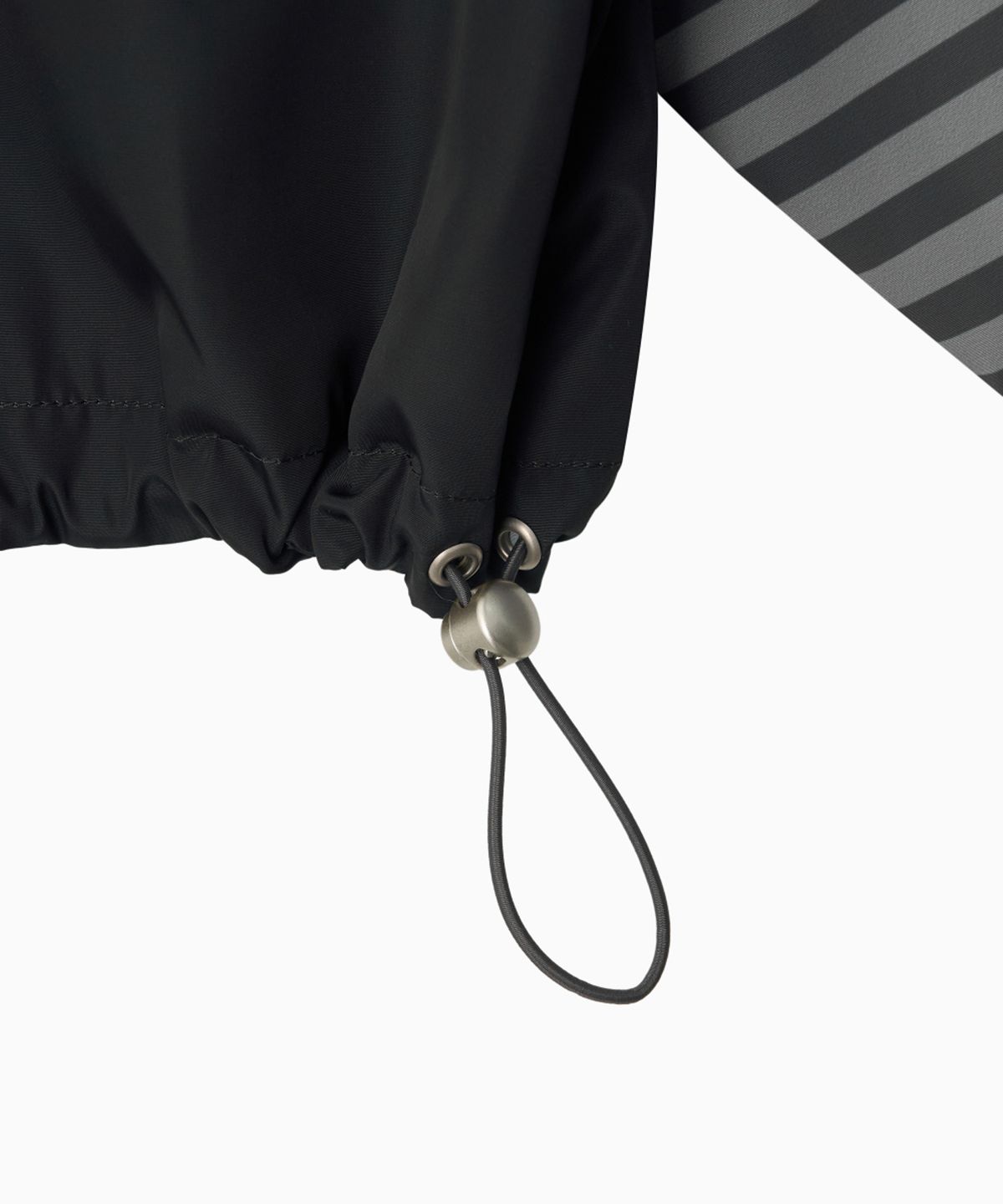 오헤시오(OHESHIO) MIXED PATTERN WINDBREAKER, CHARCOAL STRIPE
