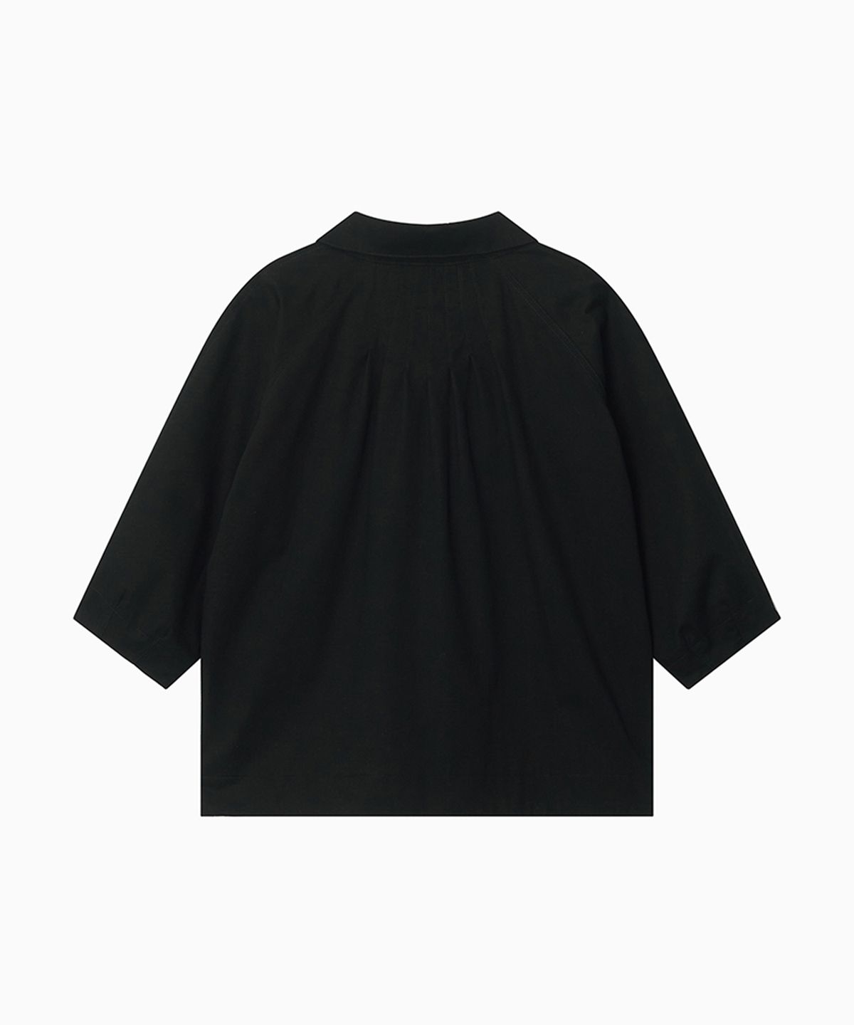 오헤시오(OHESHIO) ROUNDED COLLAR COTTON JACKET, BLACK