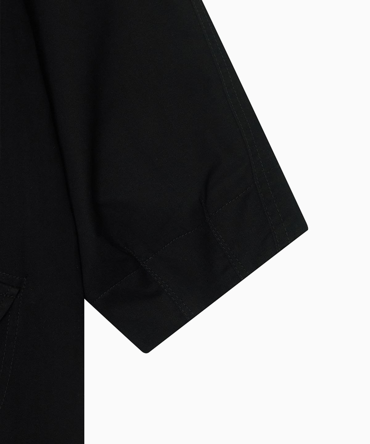 오헤시오(OHESHIO) ROUNDED COLLAR COTTON JACKET, BLACK