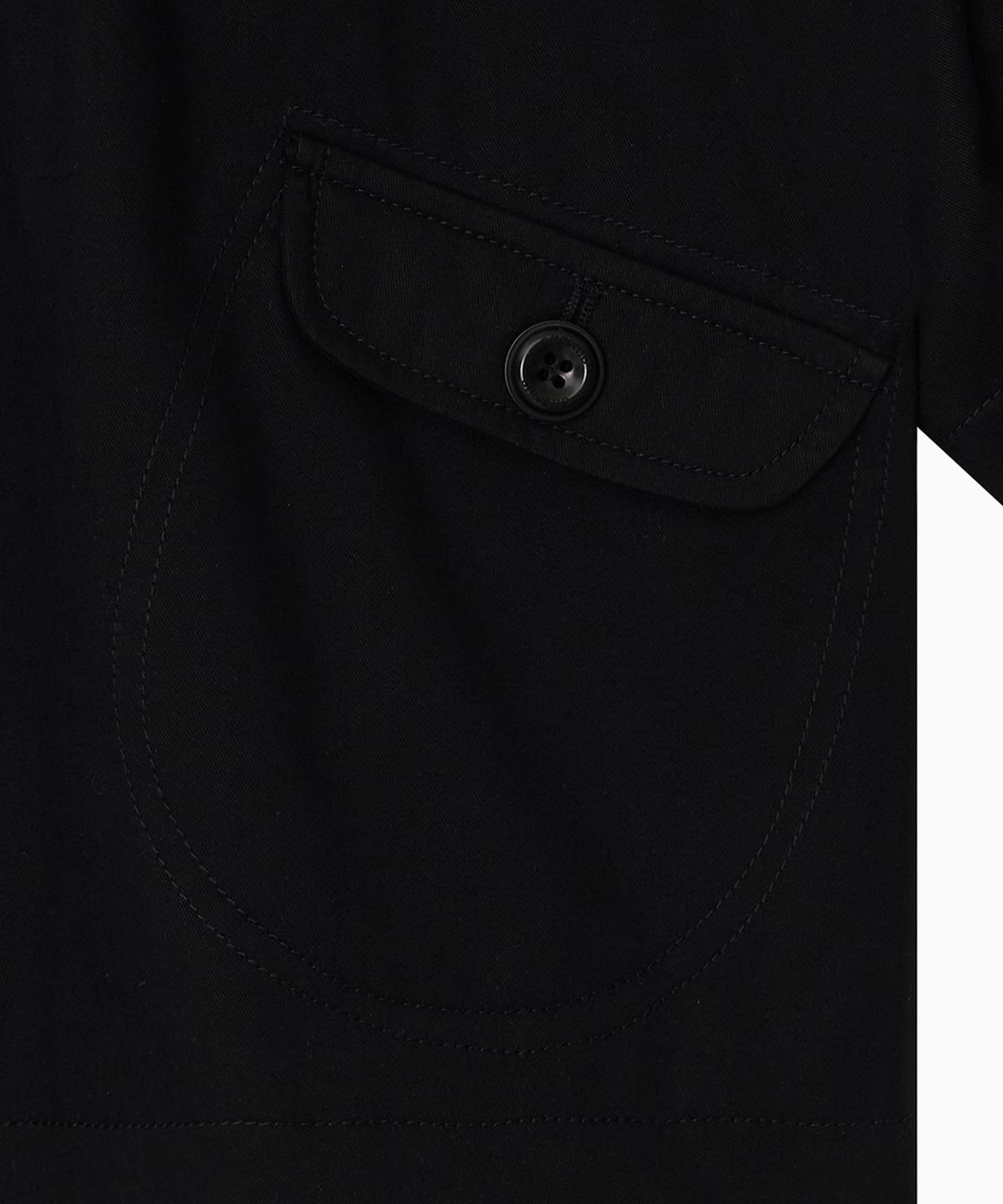 오헤시오(OHESHIO) ROUNDED COLLAR COTTON JACKET, BLACK