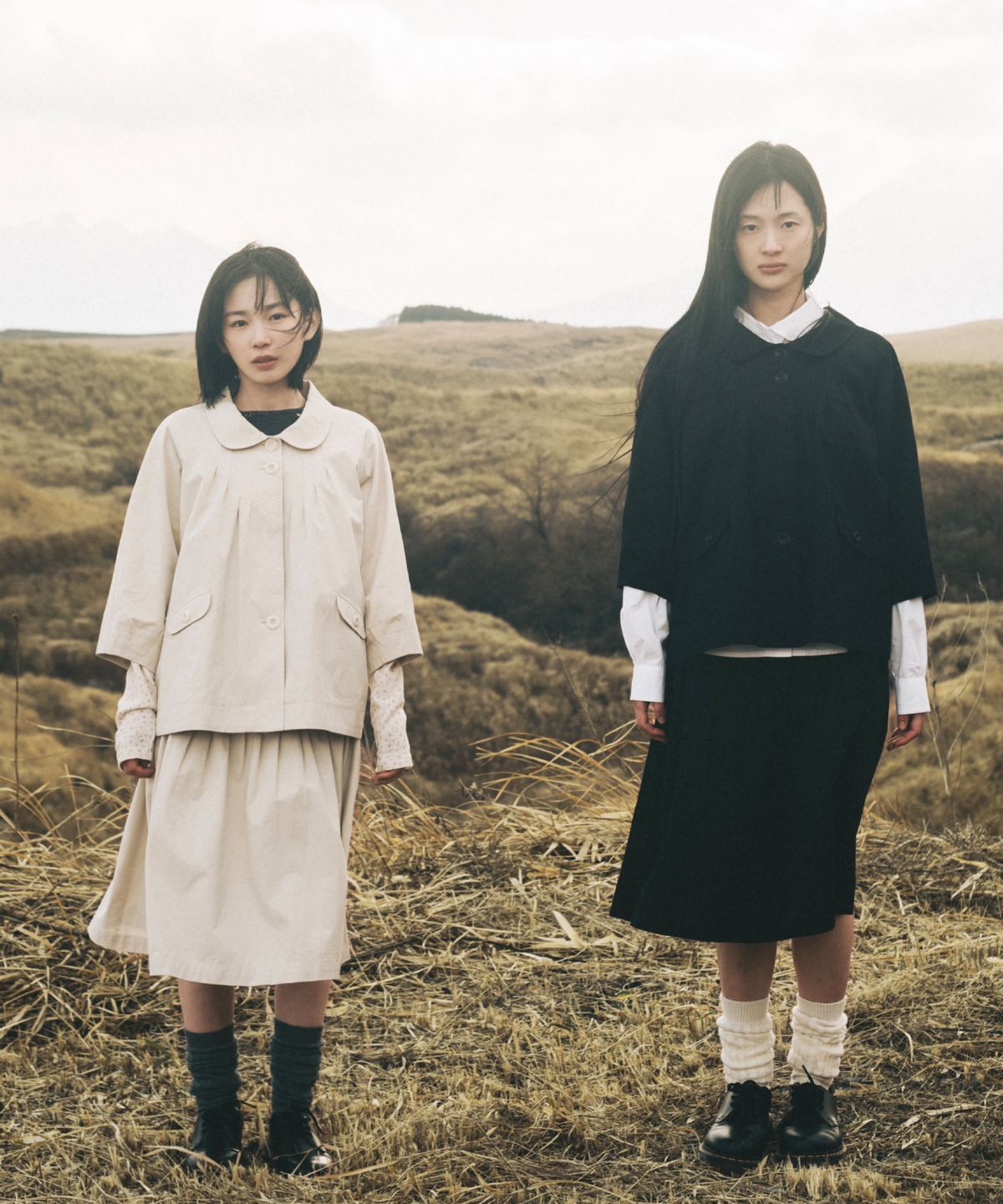 오헤시오(OHESHIO) ROUNDED COLLAR COTTON JACKET, BEIGE