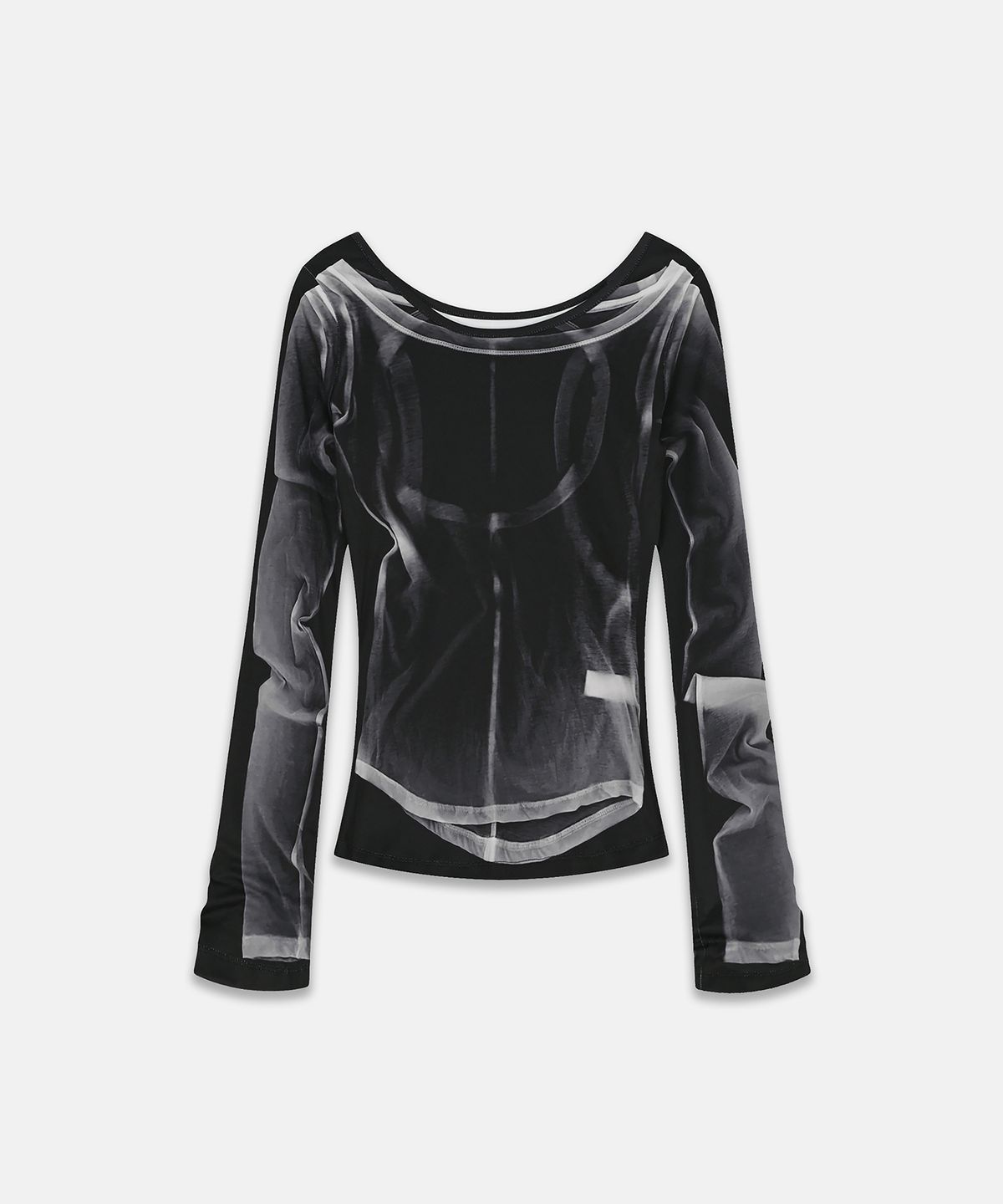 나체(NACHE) X-RAY PRINTED LONG SLEEVE BLACK
