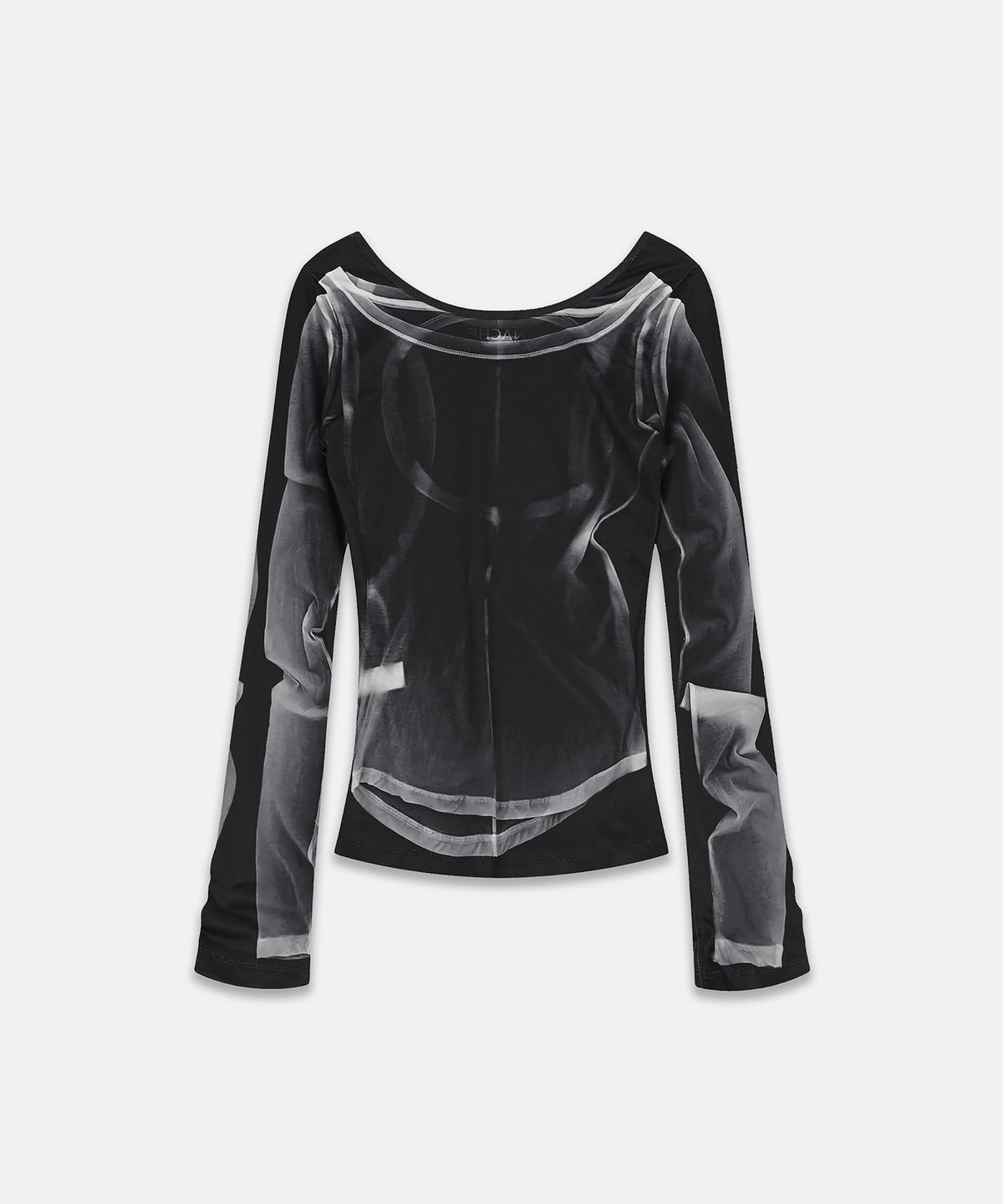 나체(NACHE) X-RAY PRINTED LONG SLEEVE BLACK