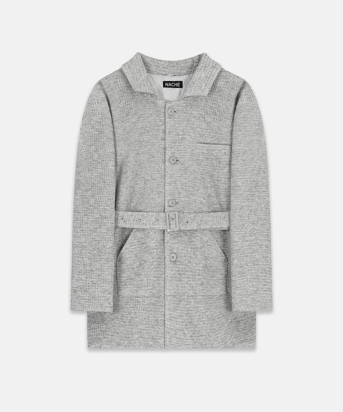 나체(NACHE) SINGLE TWEED HALF JACKET (UNISEX) GRAY