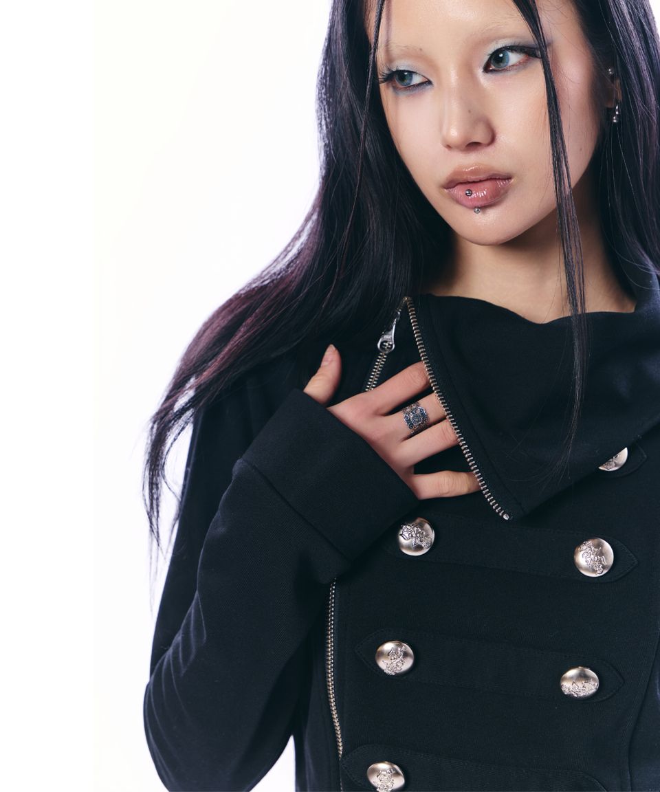 MUSINSA公式 | SETUPEXE NAPOLEON HIGH-NECK JACKET / BLACK