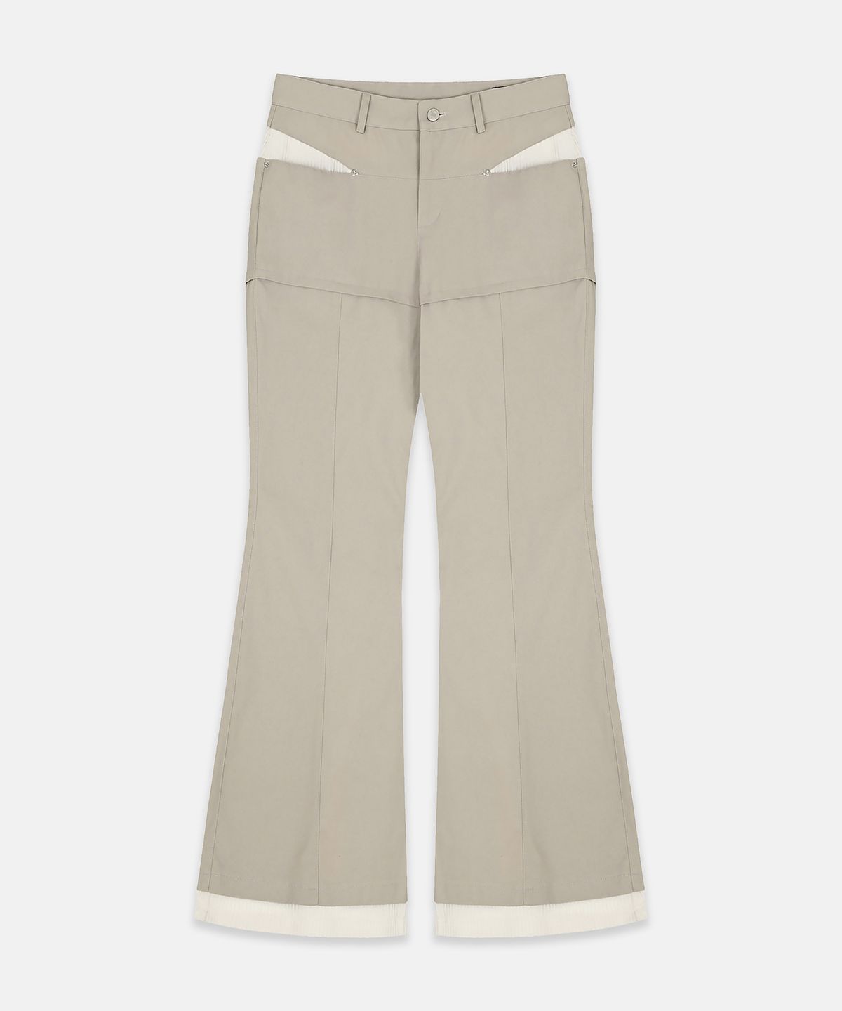 나체(NACHE) SEAM LINE LAYERED PANTS DUSTY BEIGE