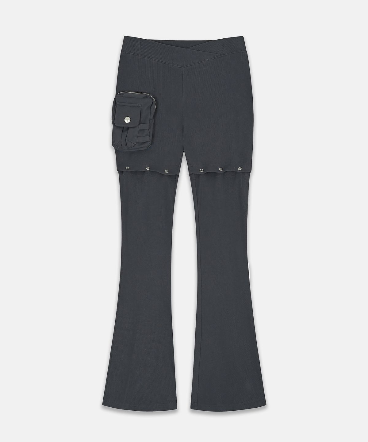 나체(NACHE) DETACHABLE SLIM FIT PANTS CHARCOAL