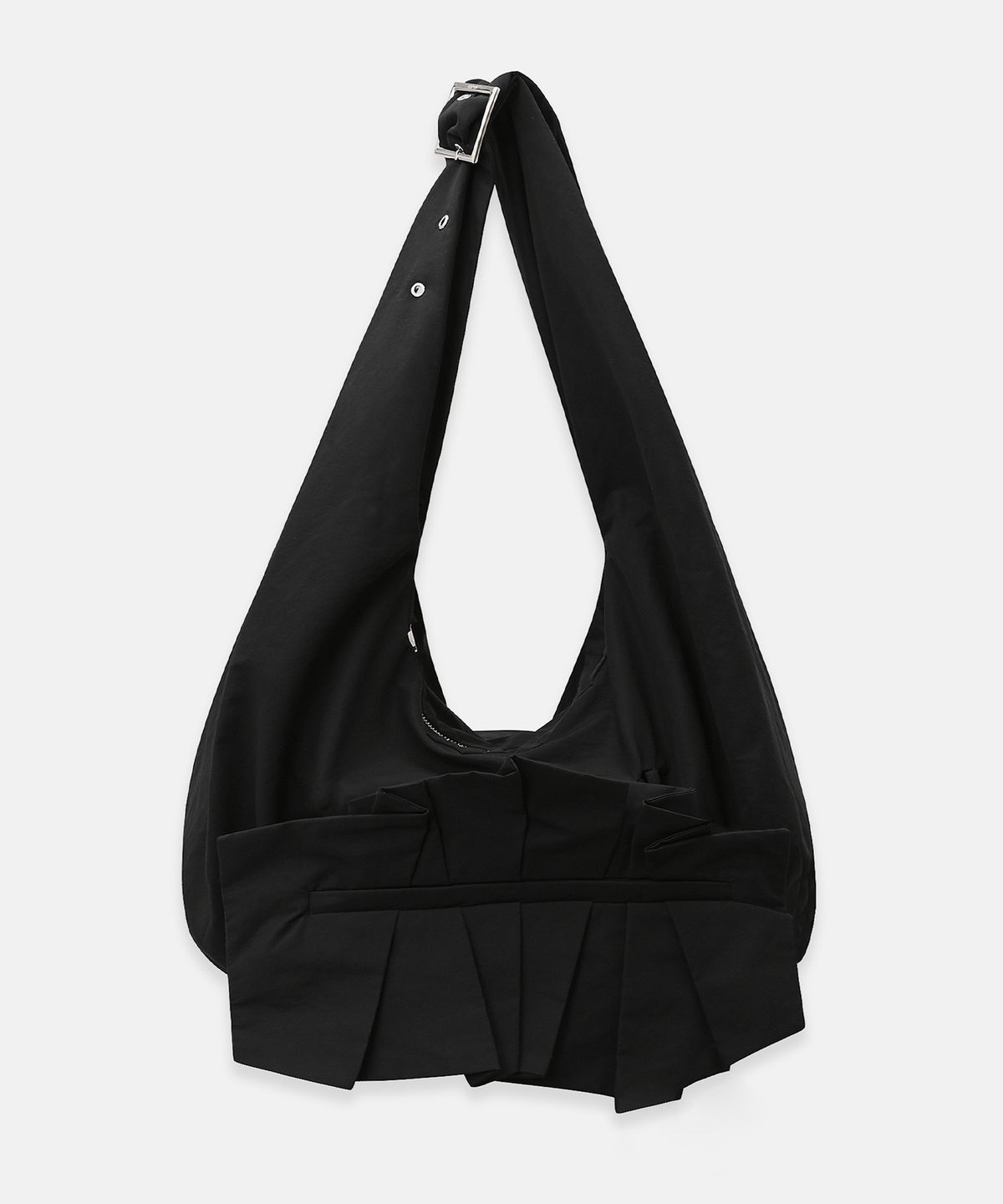 나체(NACHE) FOLDED POUCH SHOULDER BAG (UNISEX) BLACK