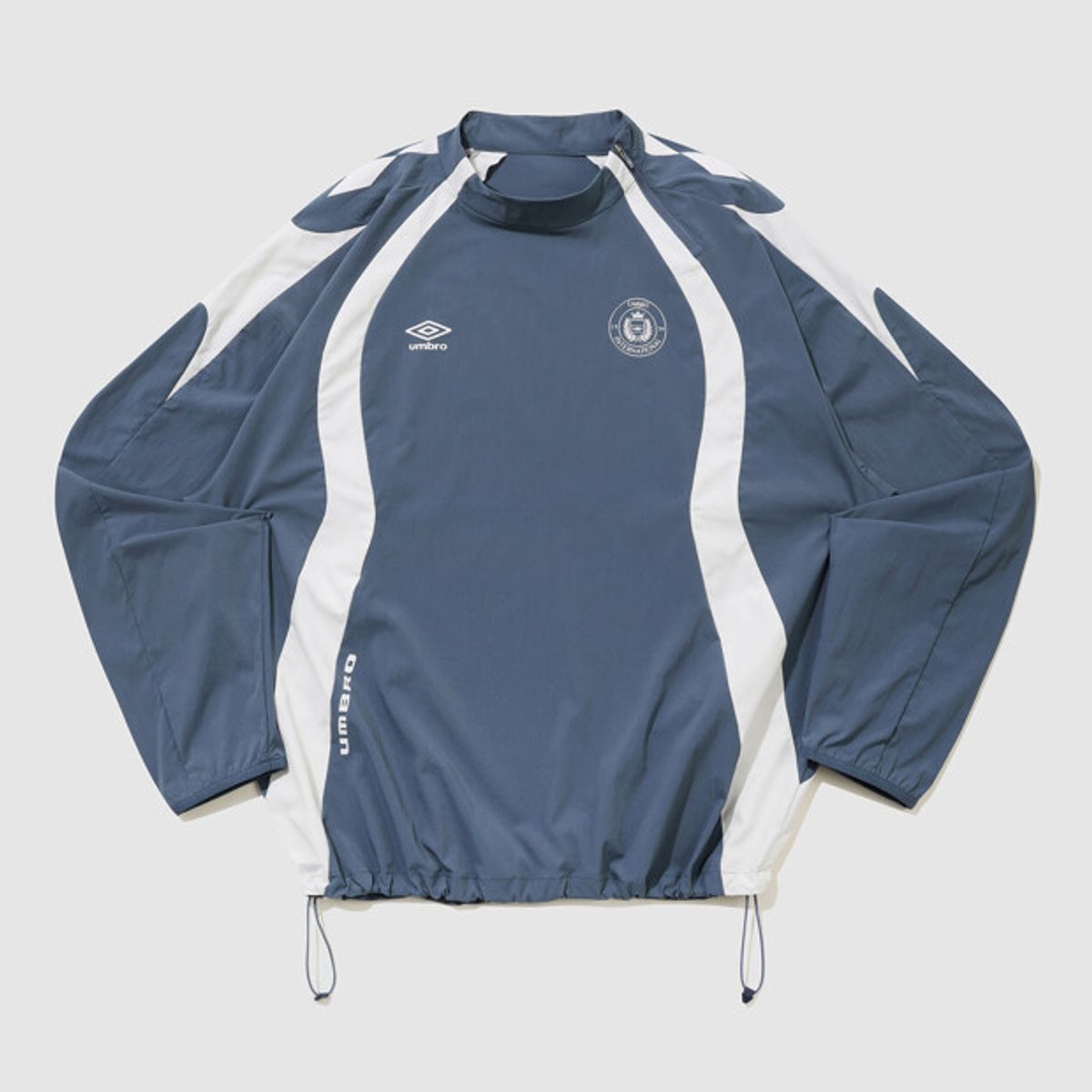 엄브로(UMBRO) PTR 우븐 워밍업 하이넥 긴팔 피스테 블루 UR121SWT39