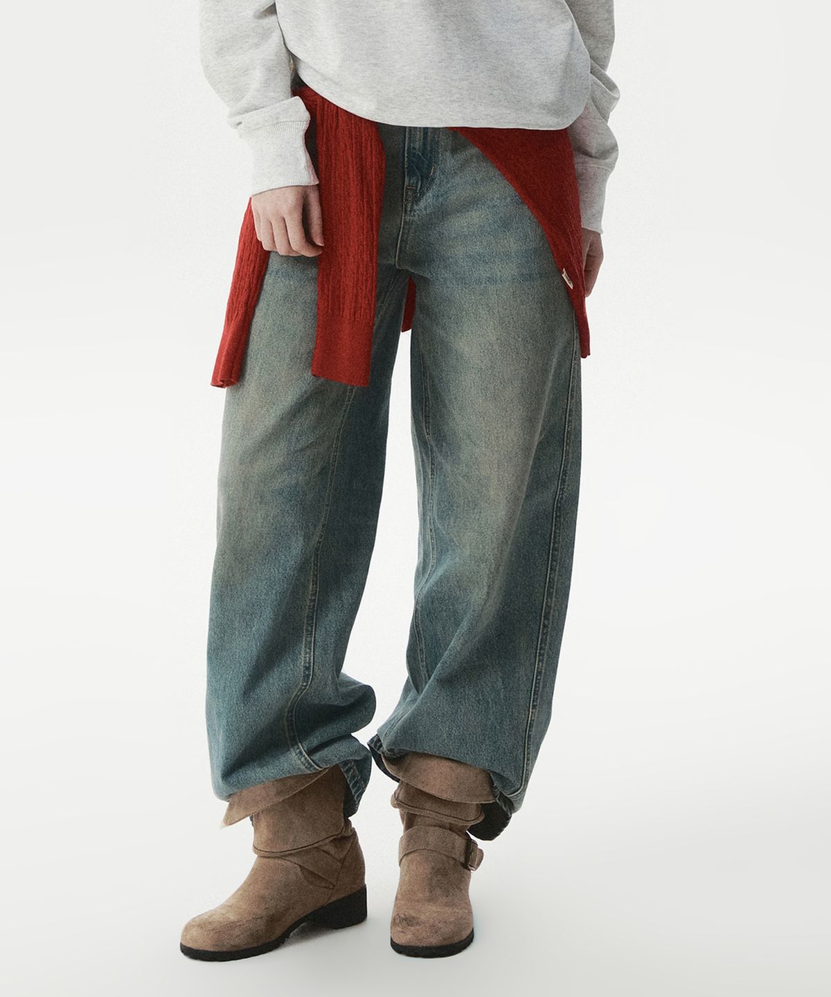 후아유(WHO.A.U) Side Curved Denim (F) / WHTJG2481F