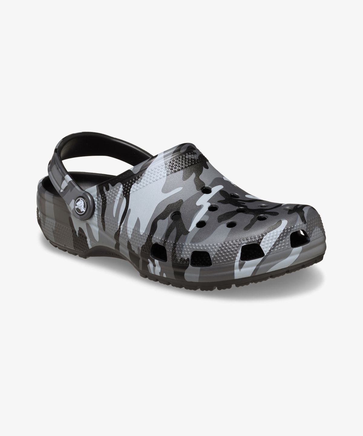 크록스(CROCS) 클래식 카무플라주 클로그 - 블랙 / 슬레이트 그레이 / 211936-0DD
