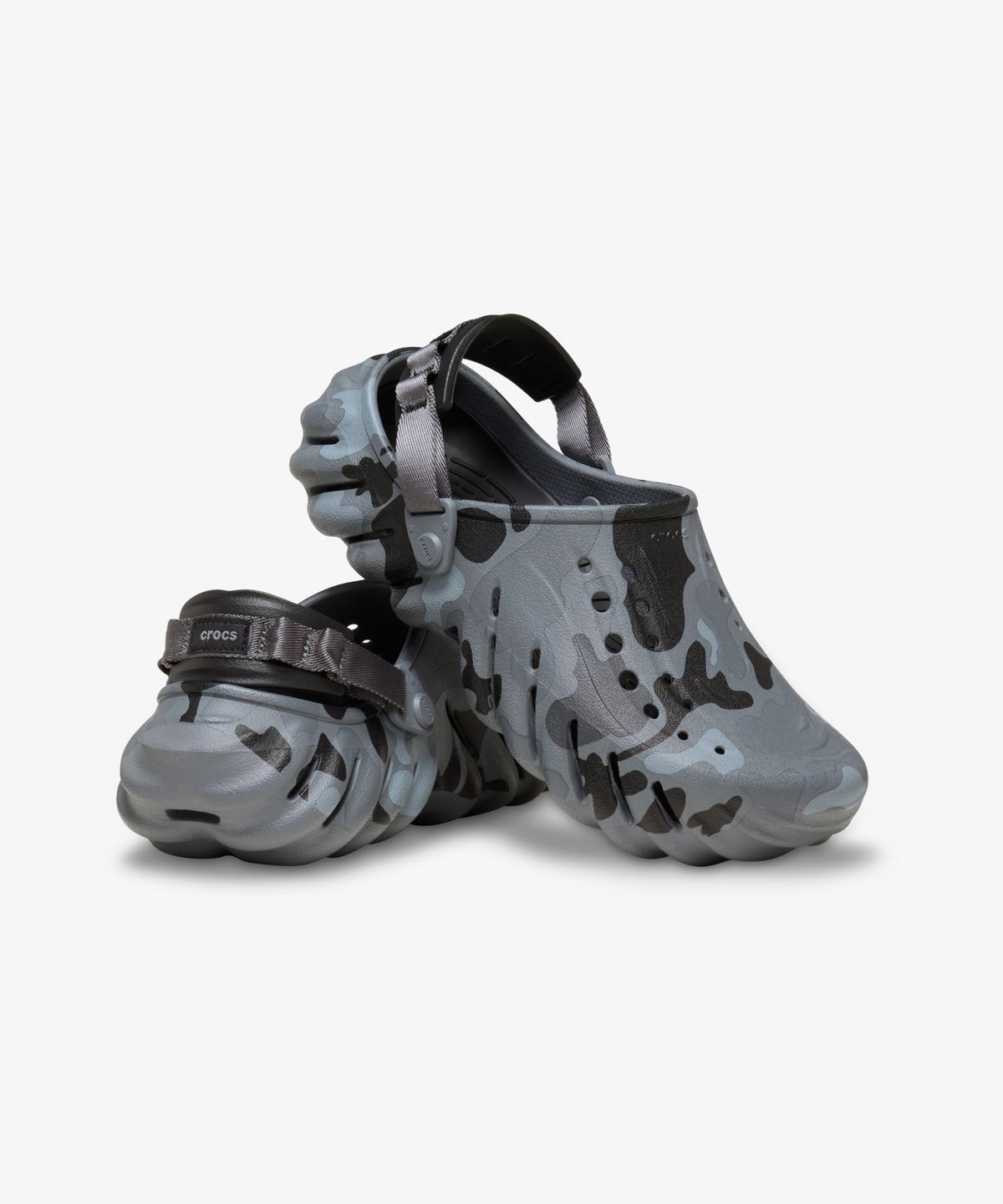 크록스(CROCS) 에코 덕카모 클로그 - 차콜/블랙 / 211981-082