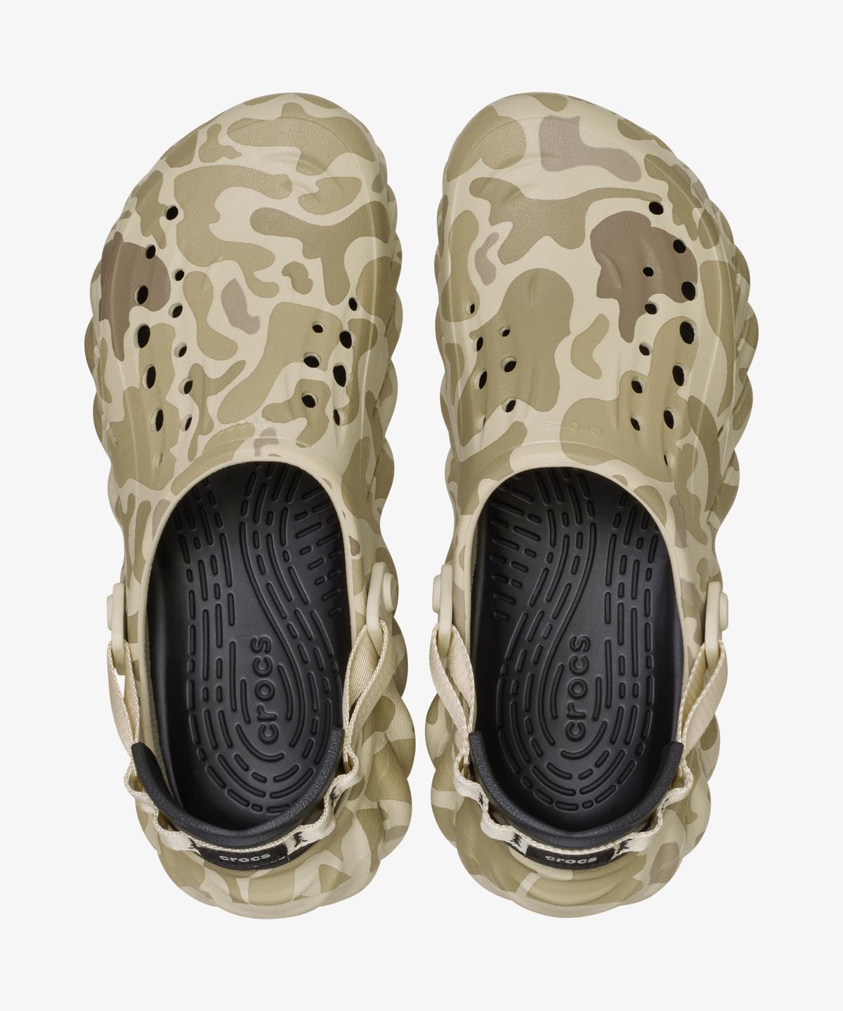 크록스(CROCS) 에코 덕카모 클로그 - 본/블랙 / 211981-2YJ