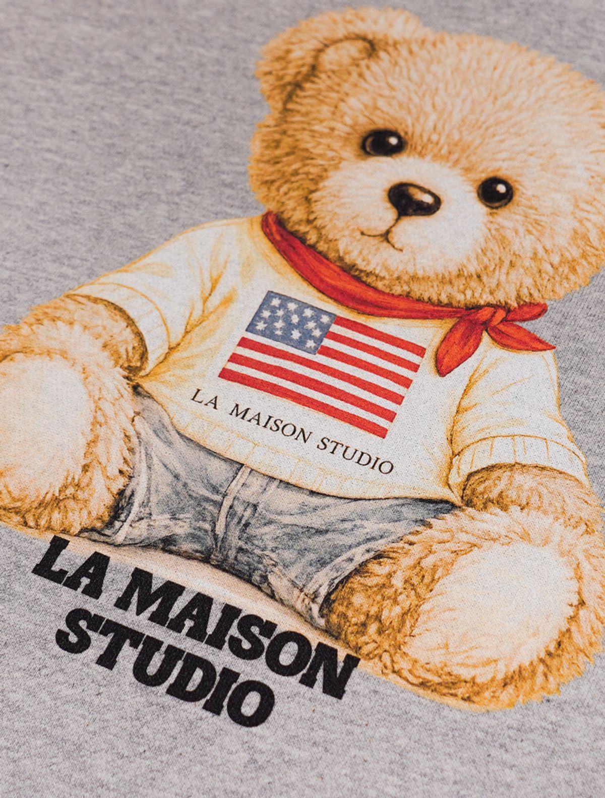 라 메종 스튜디오(LA MAISON STUDIO) LA MAISON BEAR ESSENTIAL MELANGRAY(FCG1TS689M)