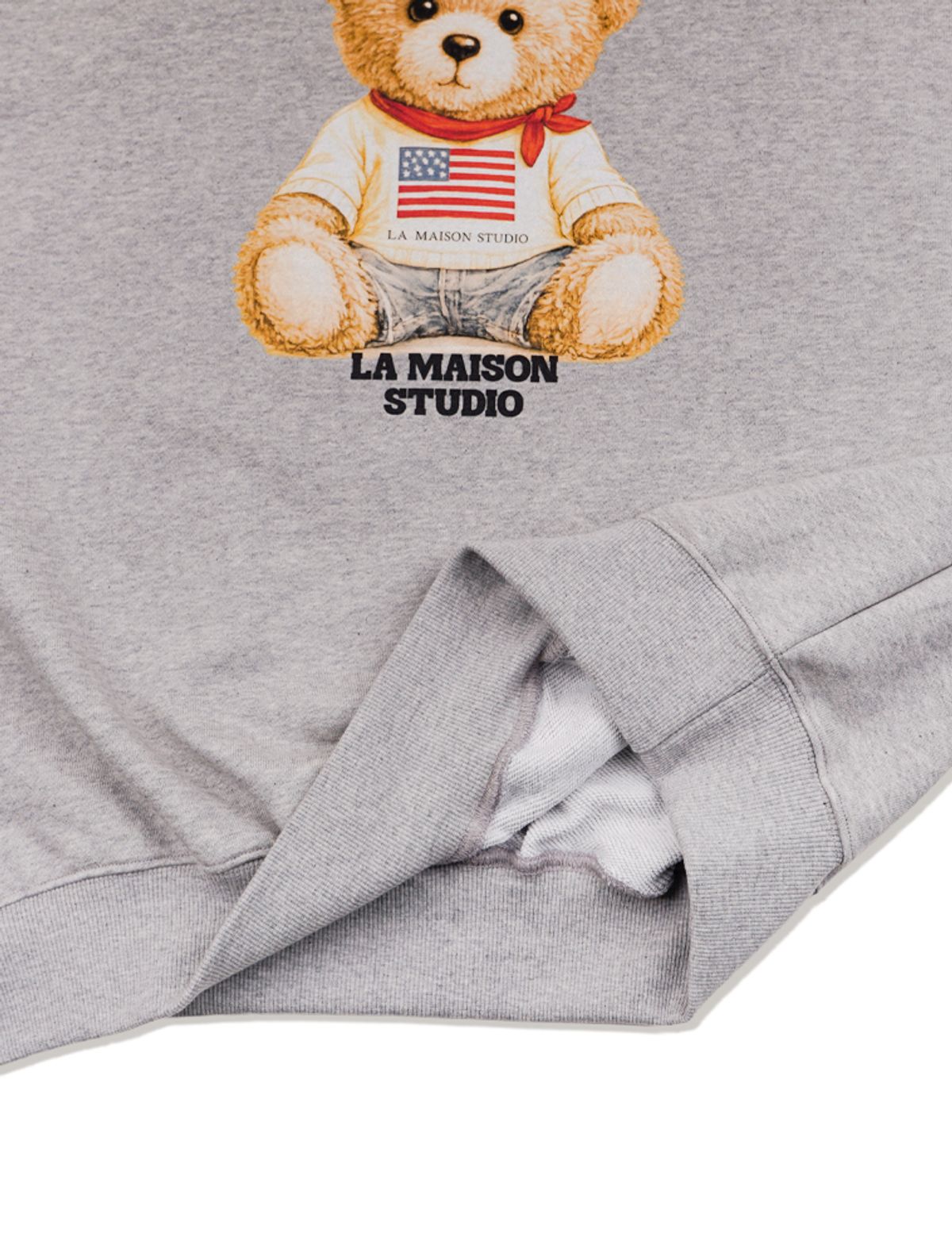 라 메종 스튜디오(LA MAISON STUDIO) LA MAISON BEAR ESSENTIAL MELANGRAY(FCG1TS689M)
