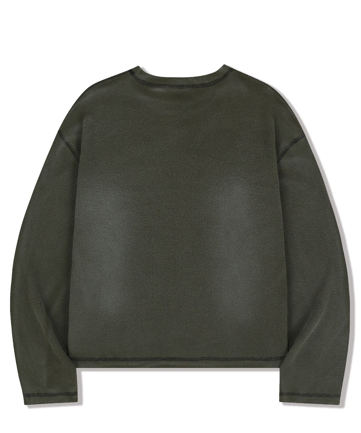 낫포너드(NOT4NERD) Brush Washed Waffle Long Sleeve - Khaki