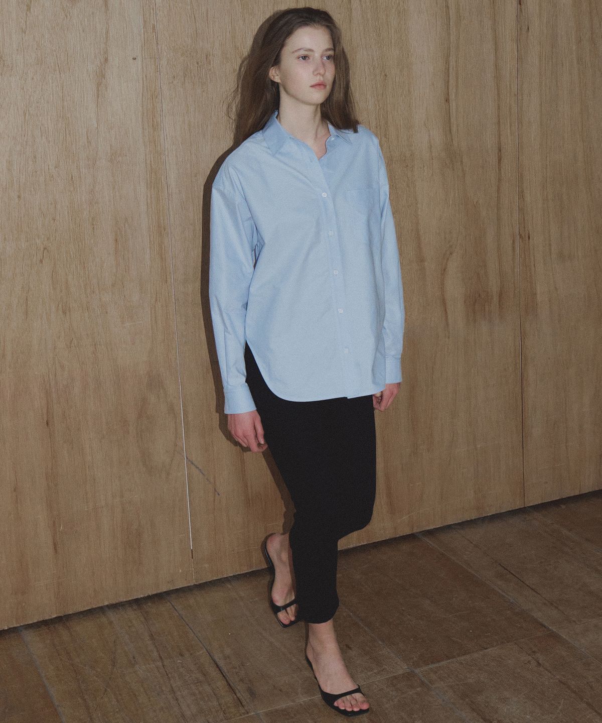 오떼뜨(OCTETTE) CURVED OXFORD SHIRTS_3COLOR