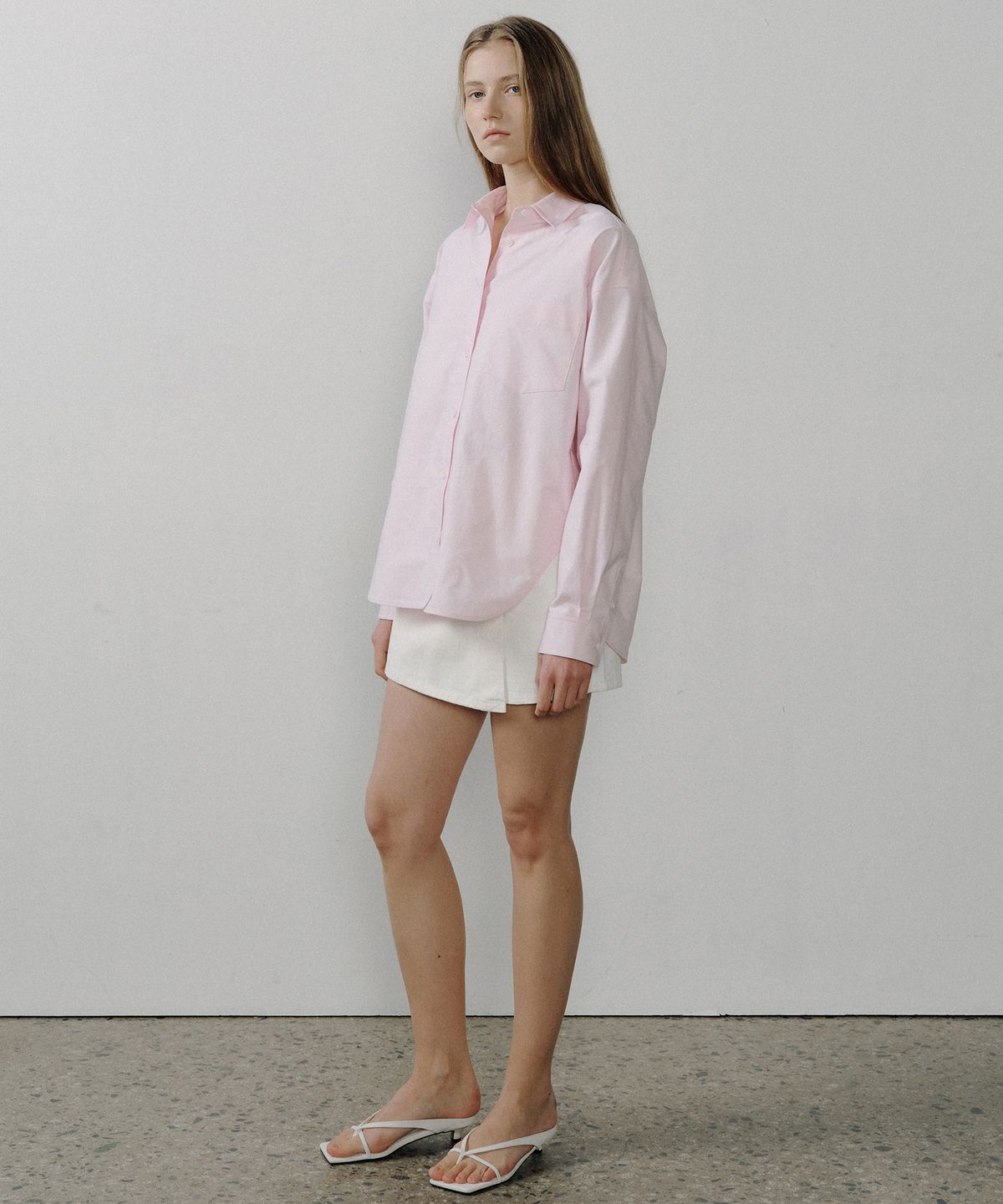 오떼뜨(OCTETTE) CURVED OXFORD SHIRTS_3COLOR