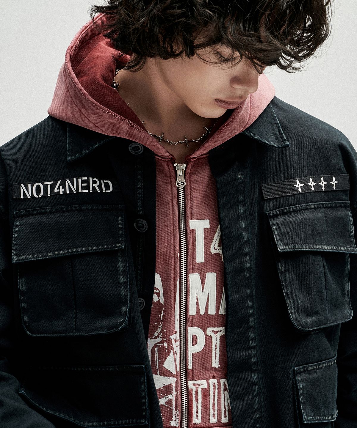 낫포너드(NOT4NERD) RVR09 Fatigue Field Jacket - Black