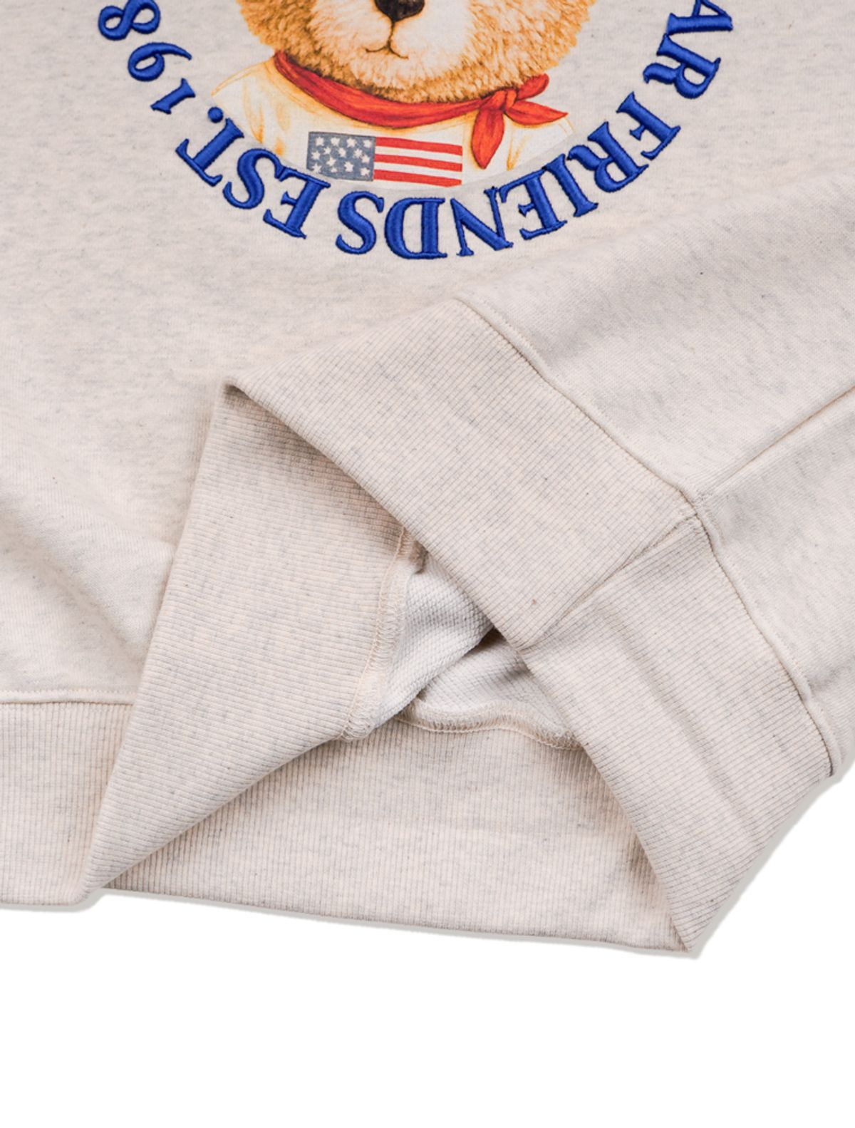 라 메종 스튜디오(LA MAISON STUDIO) BEAR FRIENDS ESSENTIAL CROP OATMEAL(FCG1TS733W)