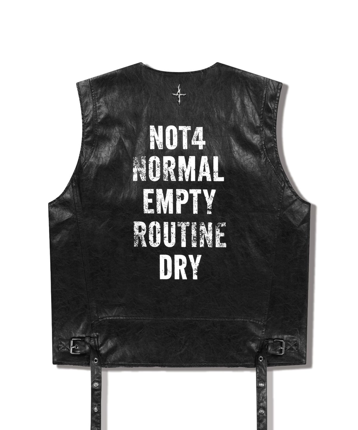 낫포너드(NOT4NERD) Slogan Multi Zipper Rider Vest - Black