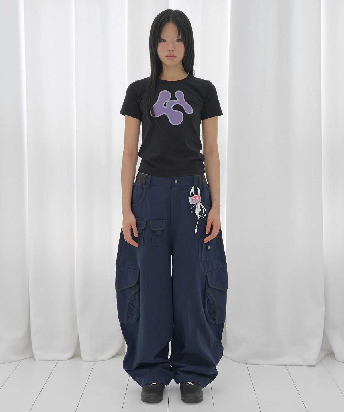 팬시클럽(FANCY CLUB) FY 클라우드 티 (BLACK) F26QB052