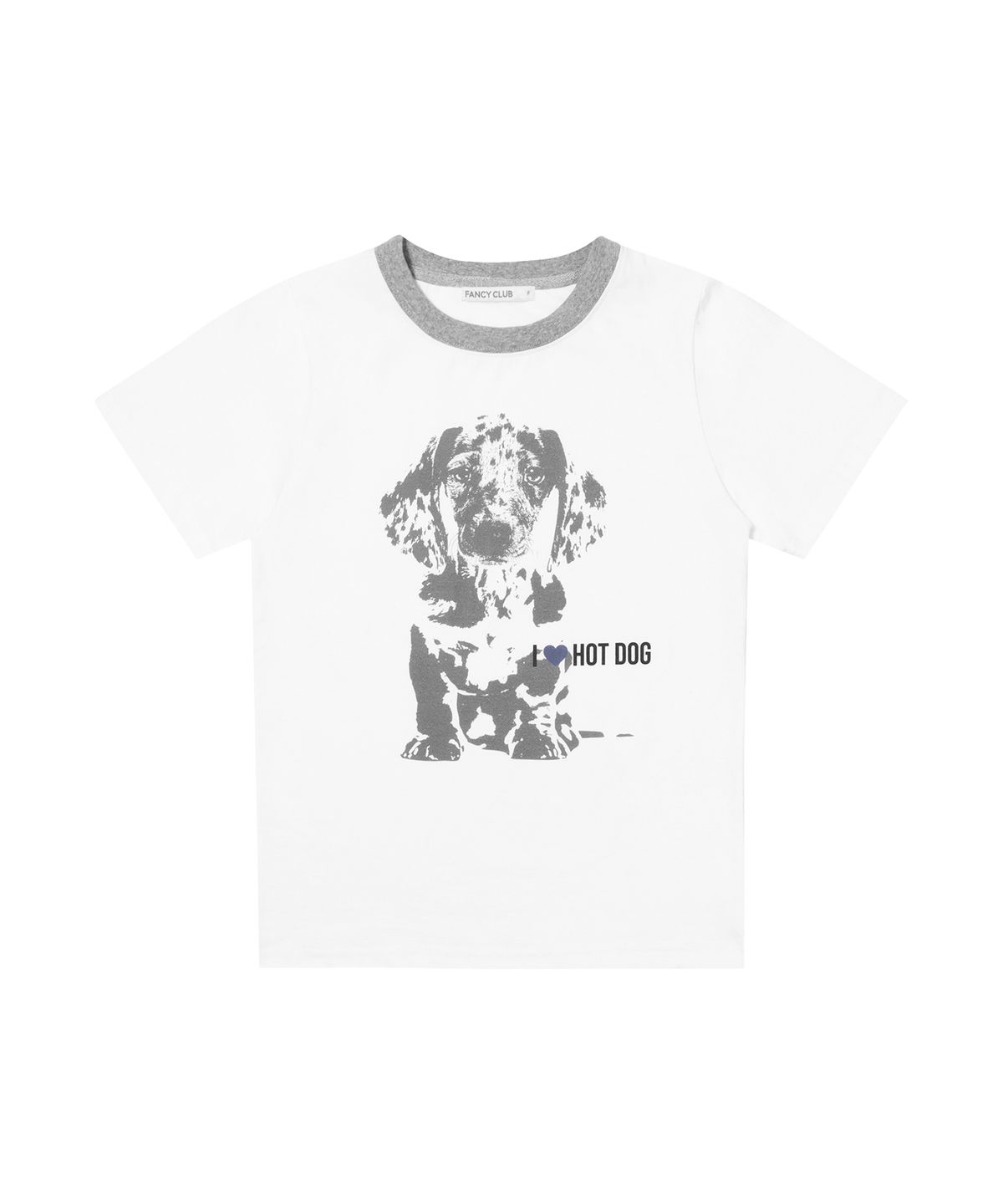 팬시클럽(FANCY CLUB) 아이 러브 핫도그 티 (WHITE) F26QB053