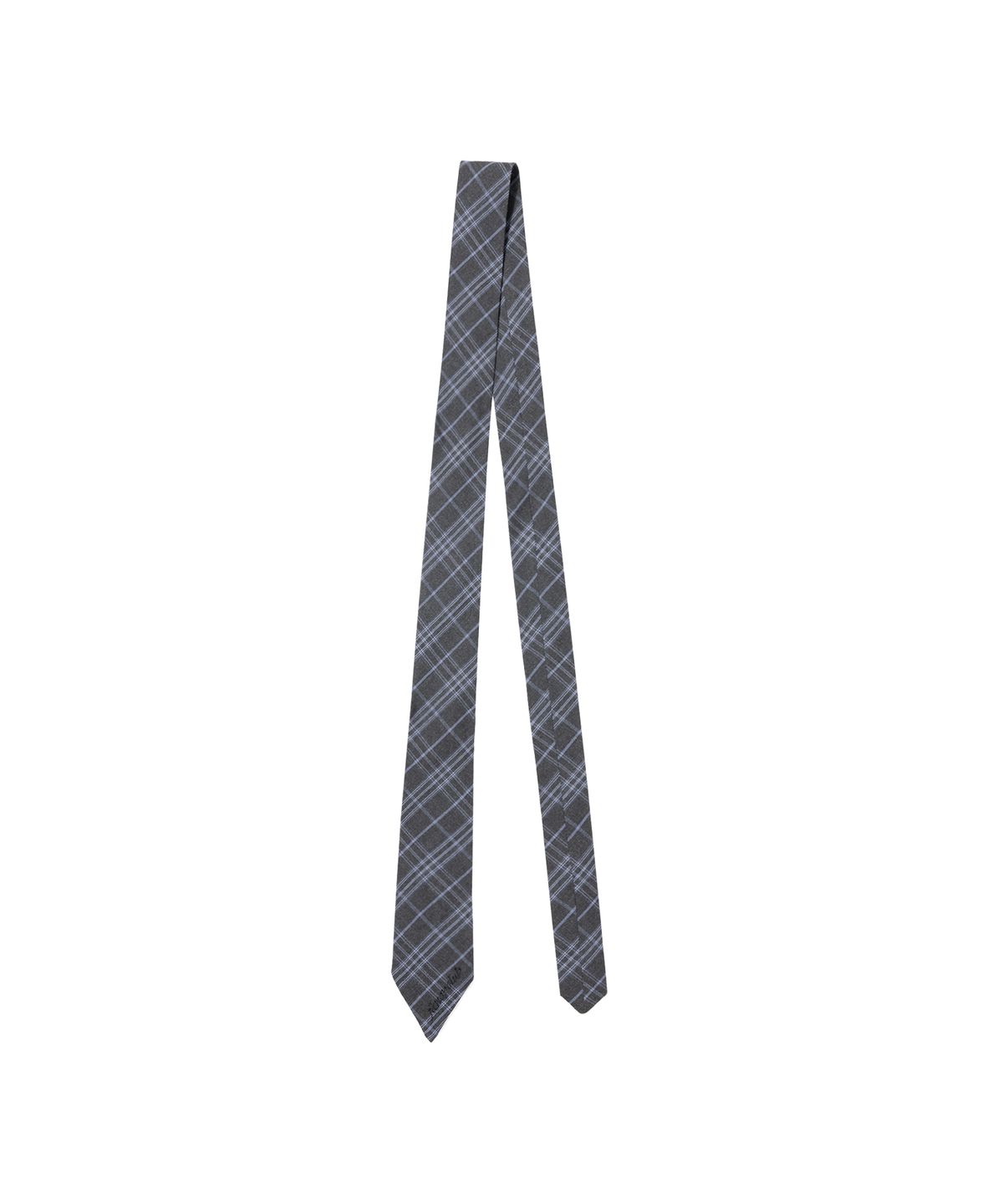 팬시클럽(FANCY CLUB) 체크 플리츠 랩 스커트 (CHARCOAL) F26QD159
