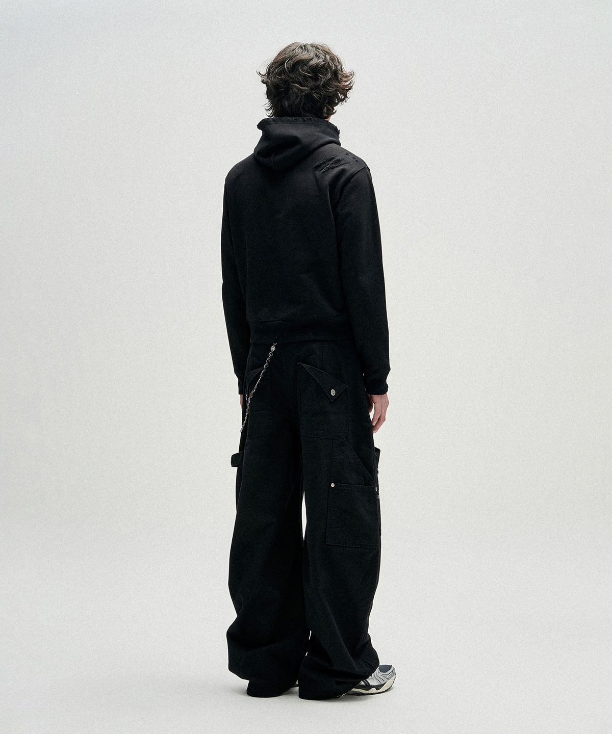 낫포너드(NOT4NERD) Flap Pocket Curved Cotton Pants - Black