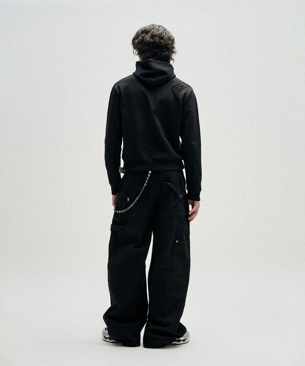 낫포너드(NOT4NERD) Flap Pocket Curved Cotton Pants - Black