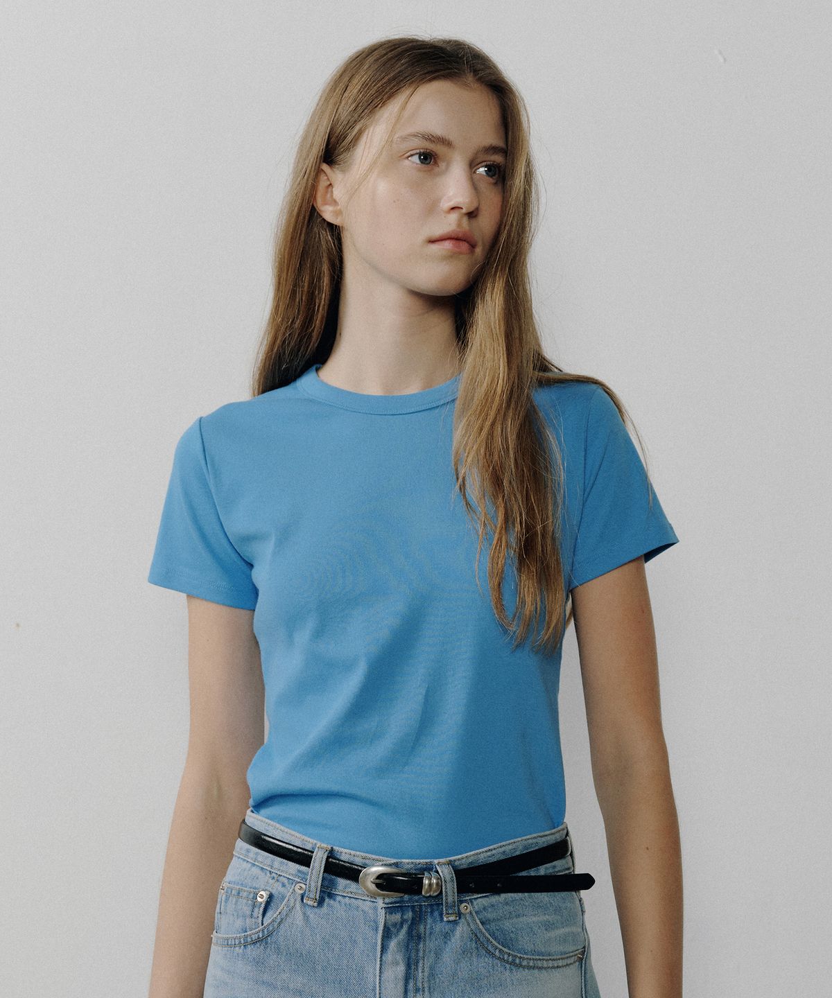 오떼뜨(OCTETTE) SILKET CREW NECK T-SHIRTS_4COLOR