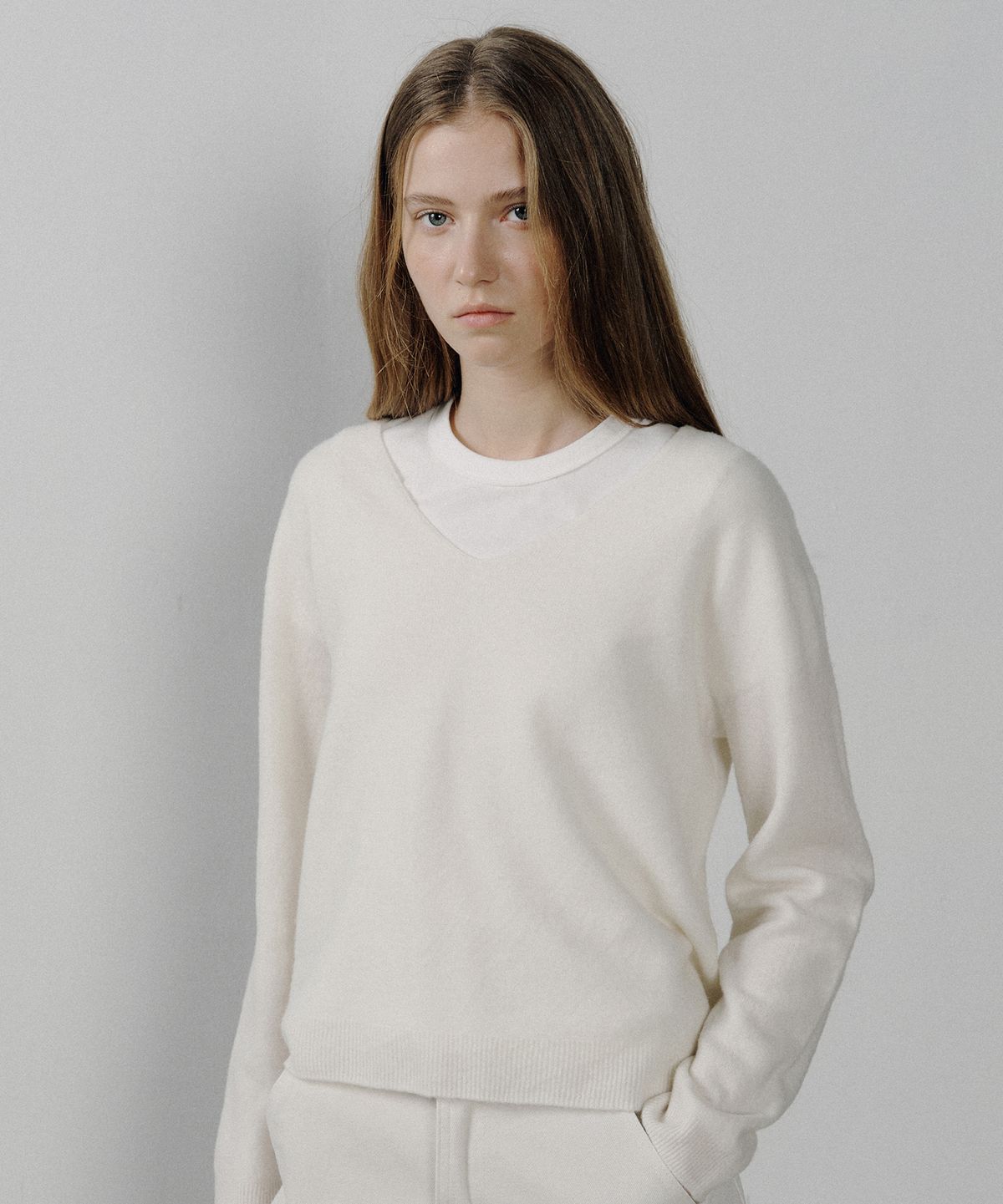 오떼뜨(OCTETTE) SILKET CREW NECK T-SHIRTS_4COLOR