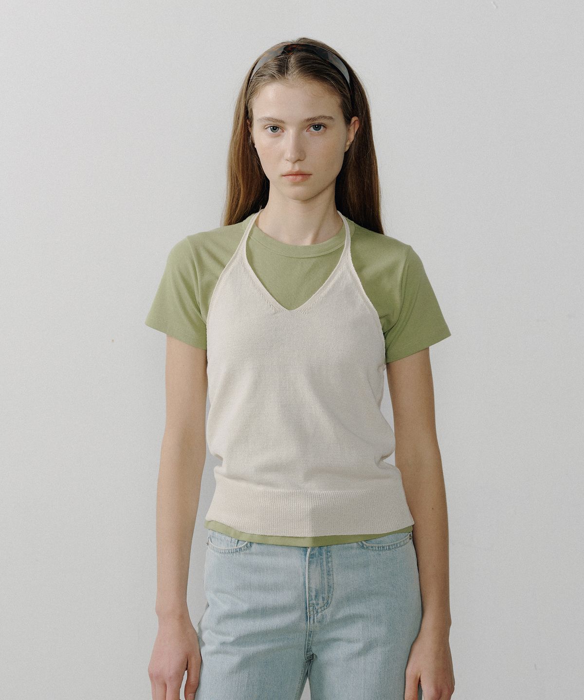 오떼뜨(OCTETTE) SILKET CREW NECK T-SHIRTS_4COLOR