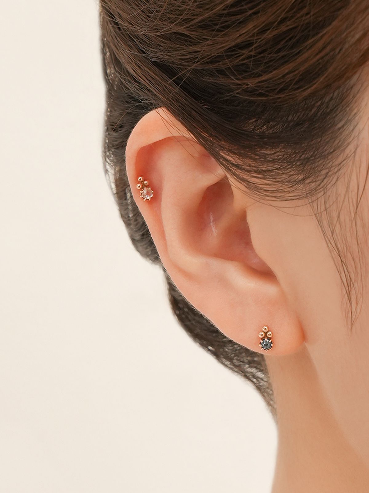 미니멀피어싱(MINIMALPIERCING) 14K 18K 라비앙 러프 다이아몬드 피어싱