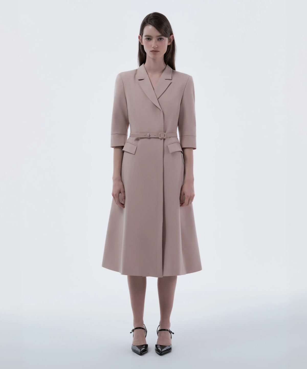 마우솔레움(MAU SOLEUM) Jenn Long Belted Dress - Pink
